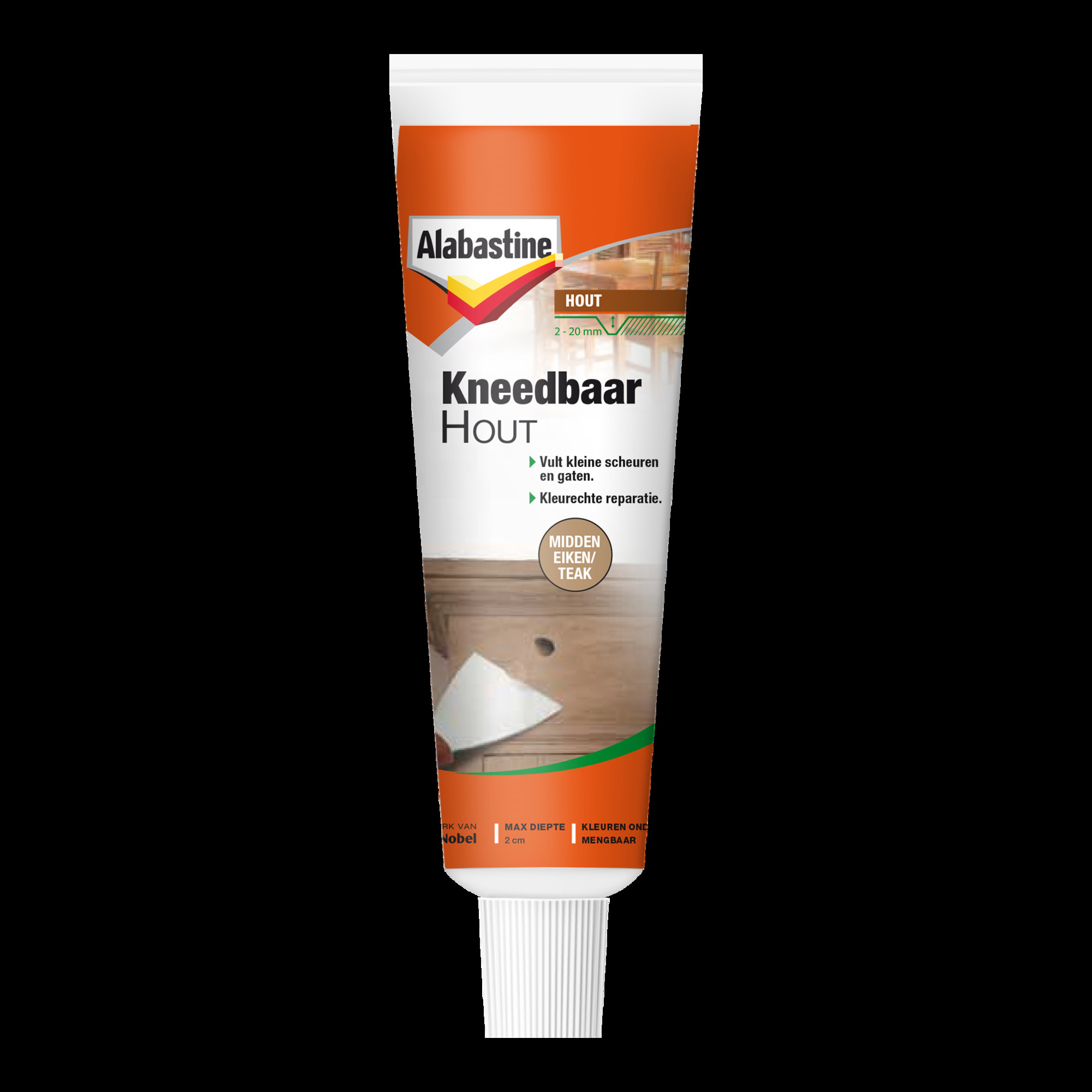 ALAB. KNEEDBAAR HOUT M.EIK/TK 75GR