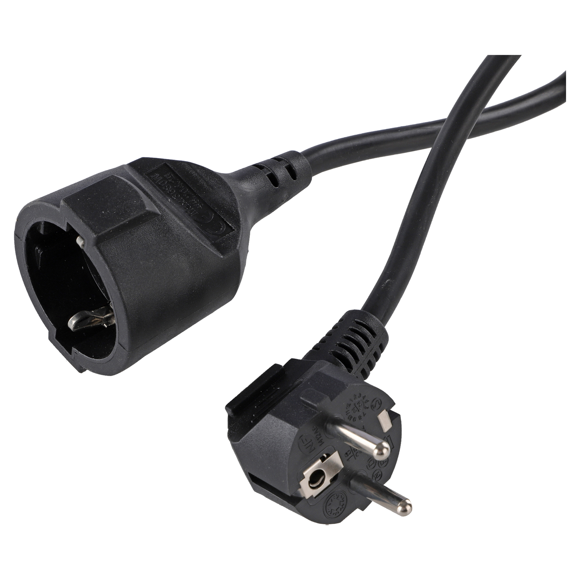 Q-LINK VERLENGSNOER - RANDAARDE - 3 X 1.5 MM² - 5 M - ZWART