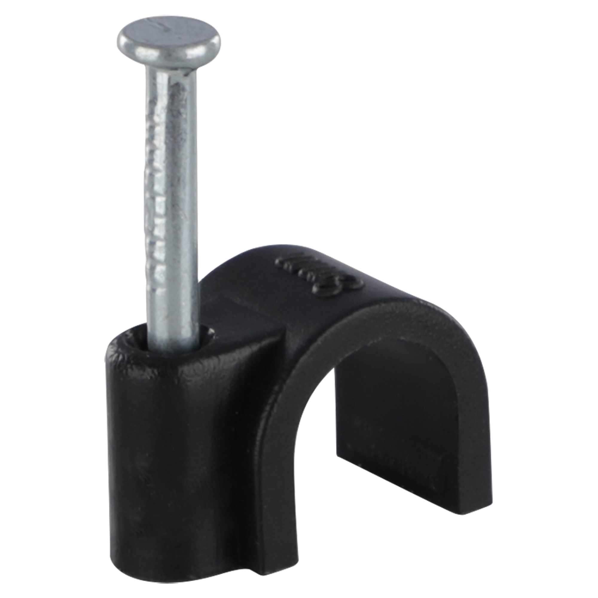 Q-LINK KABELCLIP - ROND - 8 MM - ZWART