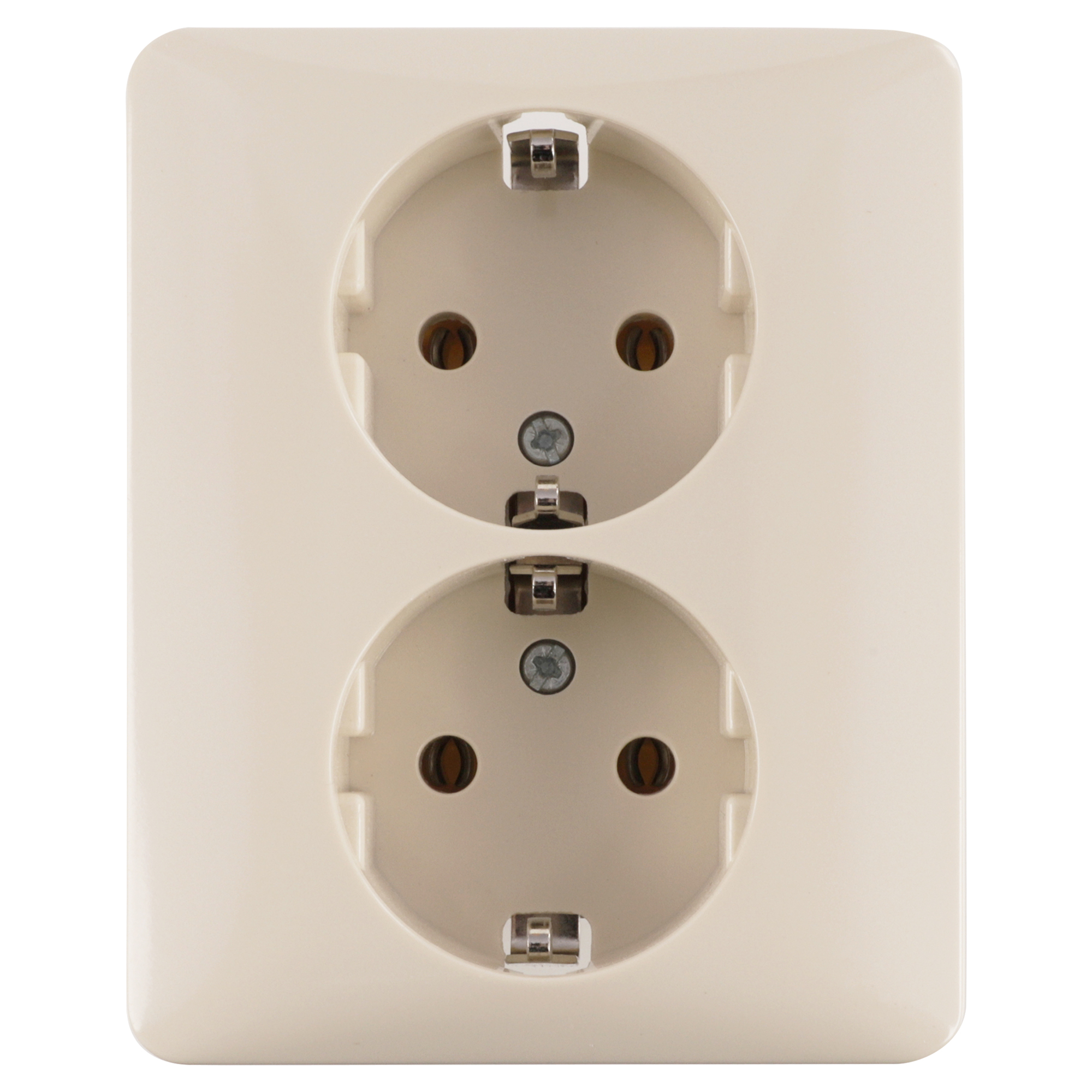 PEHA STANDARD CONTACTDOOS - INBOUW - 2-VOUDIG - RANDAARDE - CREME