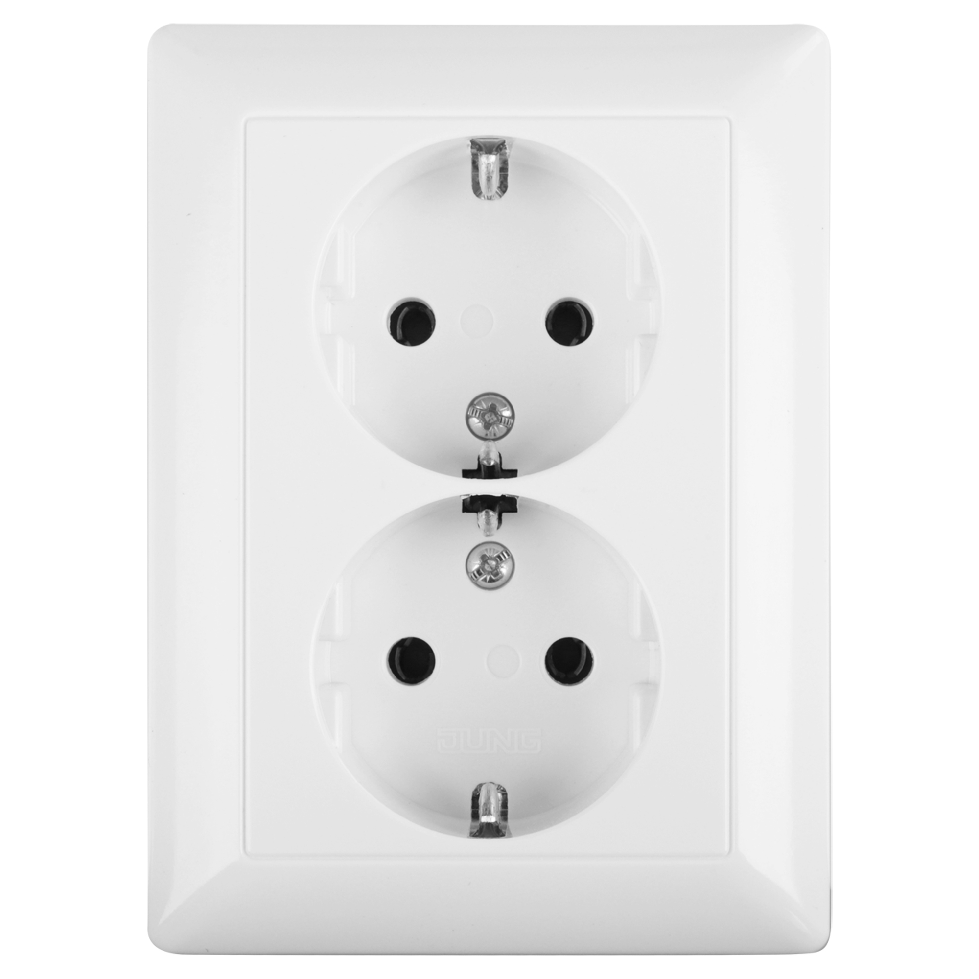 JUNG AS500 CONTACTDOOS - INBOUW - 2-VOUDIG - RANDAARDE - POLARWIT