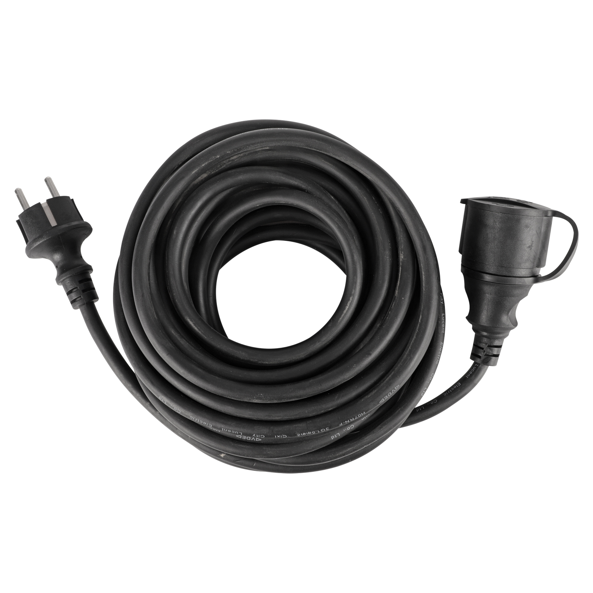 Q-LINK VERLENGSNOER - RANDAARDE - IP44 - 3 X 1.5 MM² - 10 M - NEOPREEN - ZWART