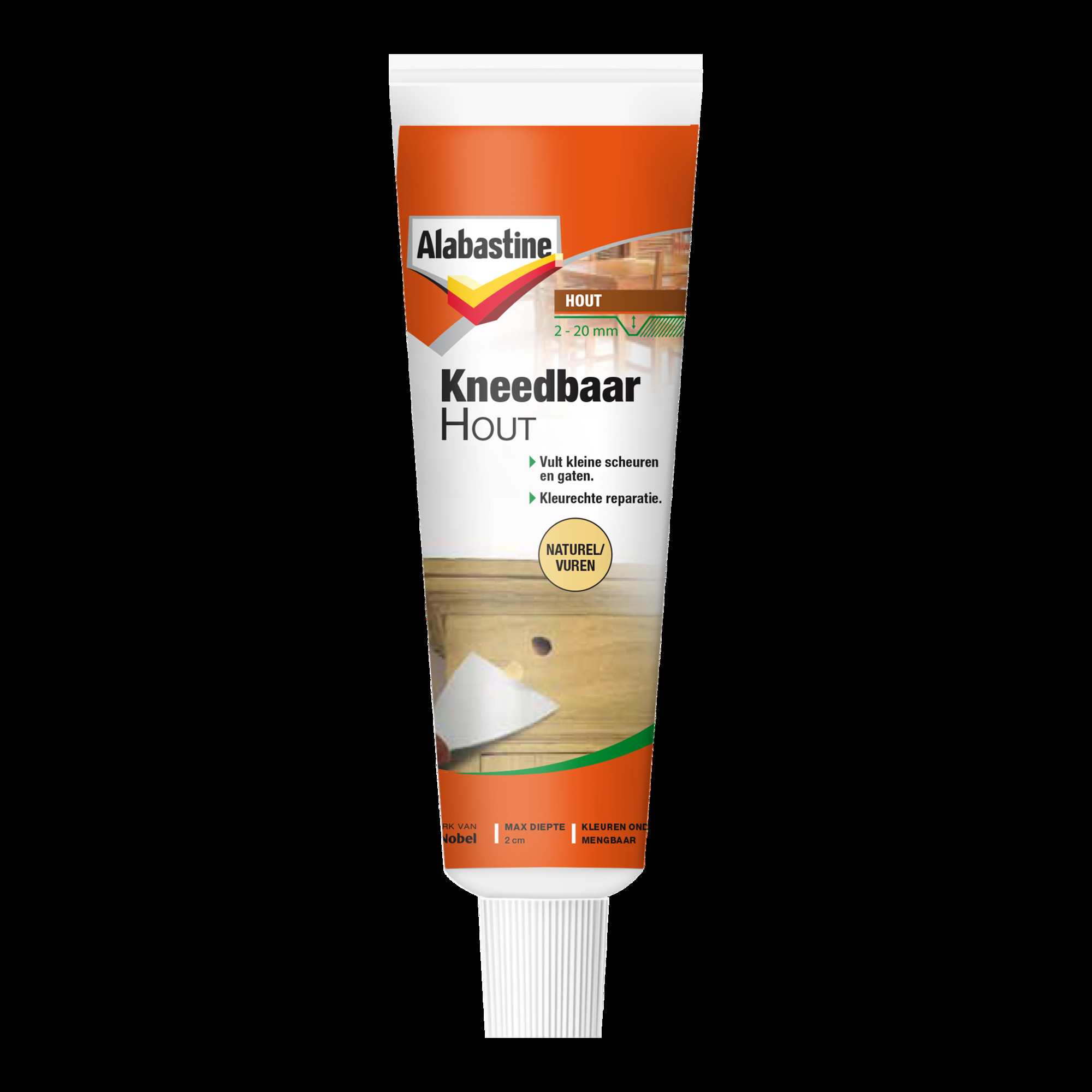 ALAB. KNEEDBAAR HOUT NAT/VUR 75GR