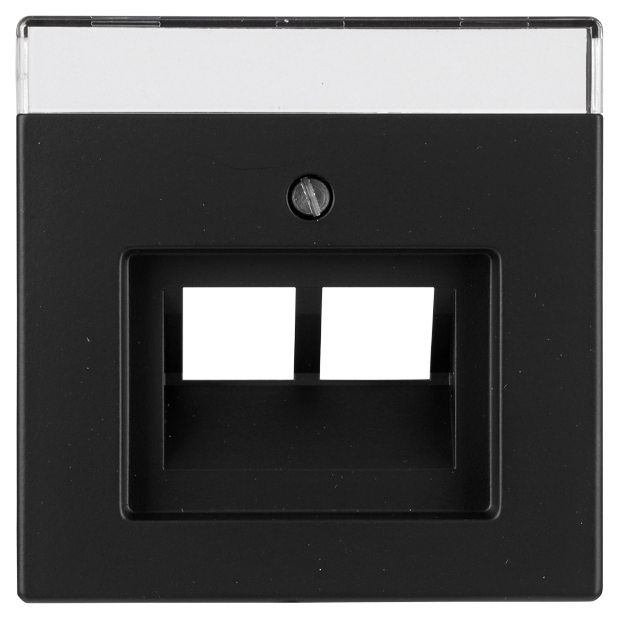 BUSCH-JAEGER FUTURE LINEAR CENTRAALPLAAT - TELEFOON/DATA - 2 X 8 POLIG - ZWART