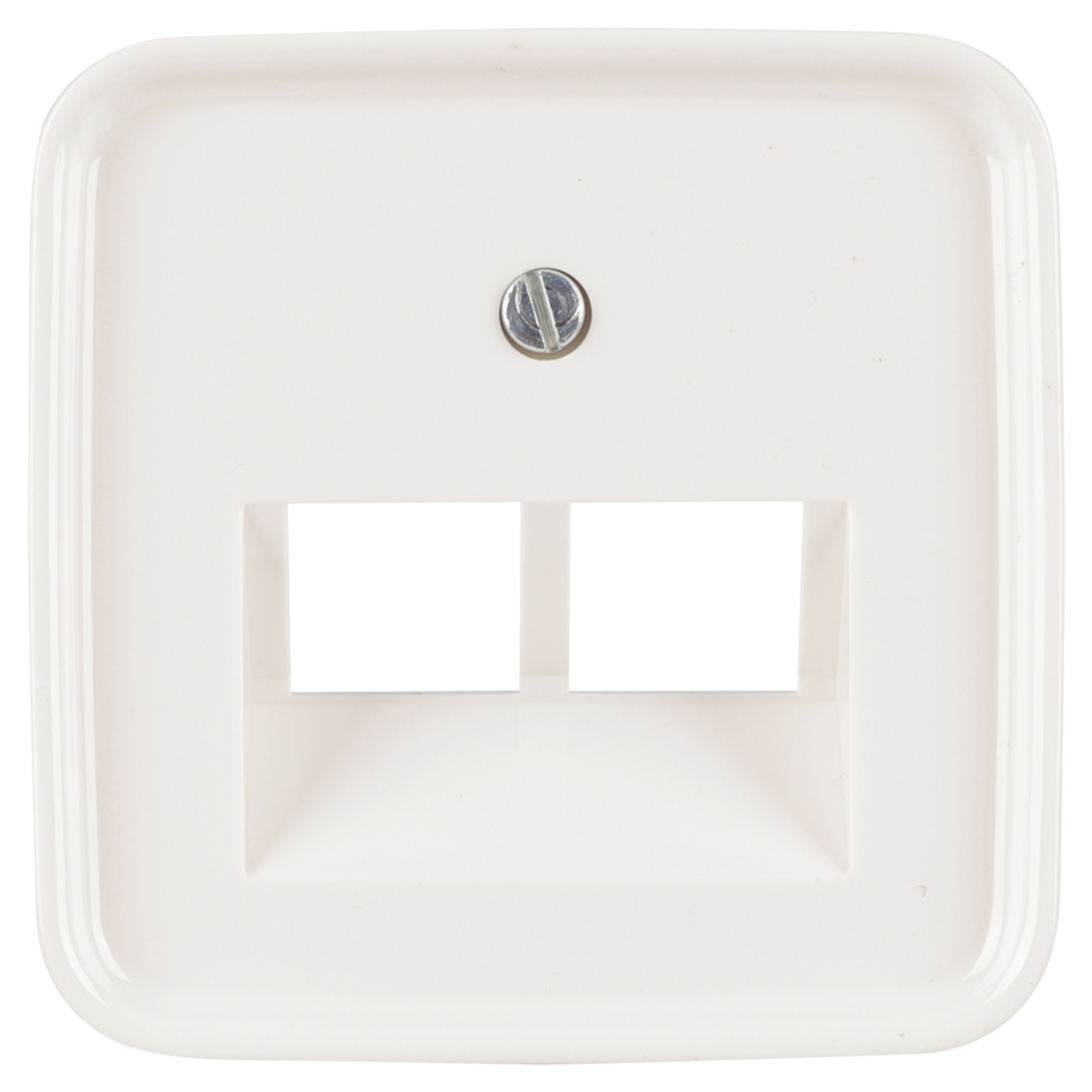 BUSCH JAEGER REFLEX SI CENTRAALPLAAT - TELEFOON/DATA - 2 X 8-POLIG - POLARWIT