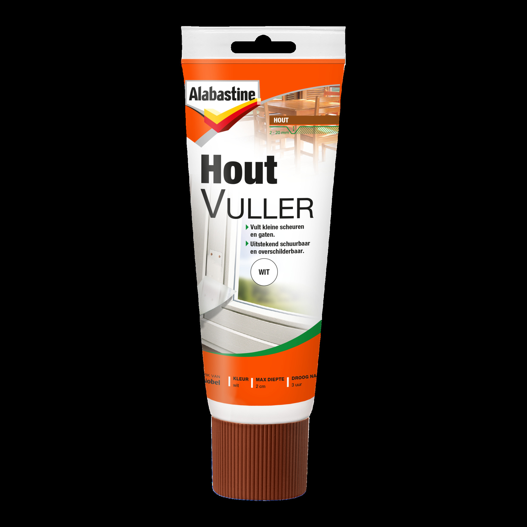 ALAB. HOUTVULLER WIT TUBE 330GR