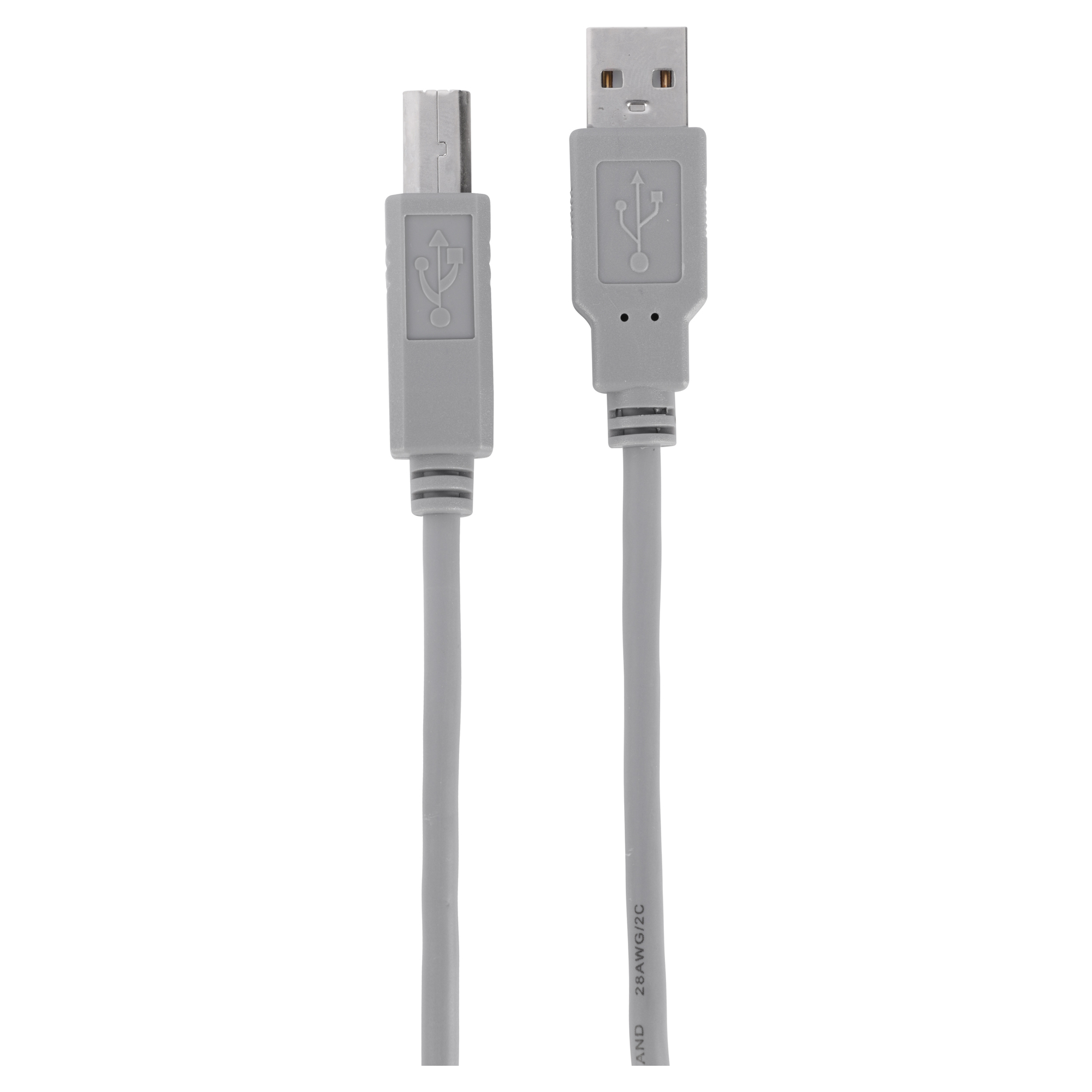 Q-LINK USB KABEL - 2.0 - USB-A MALE/USB-B MALE - 2 M - GRIJS