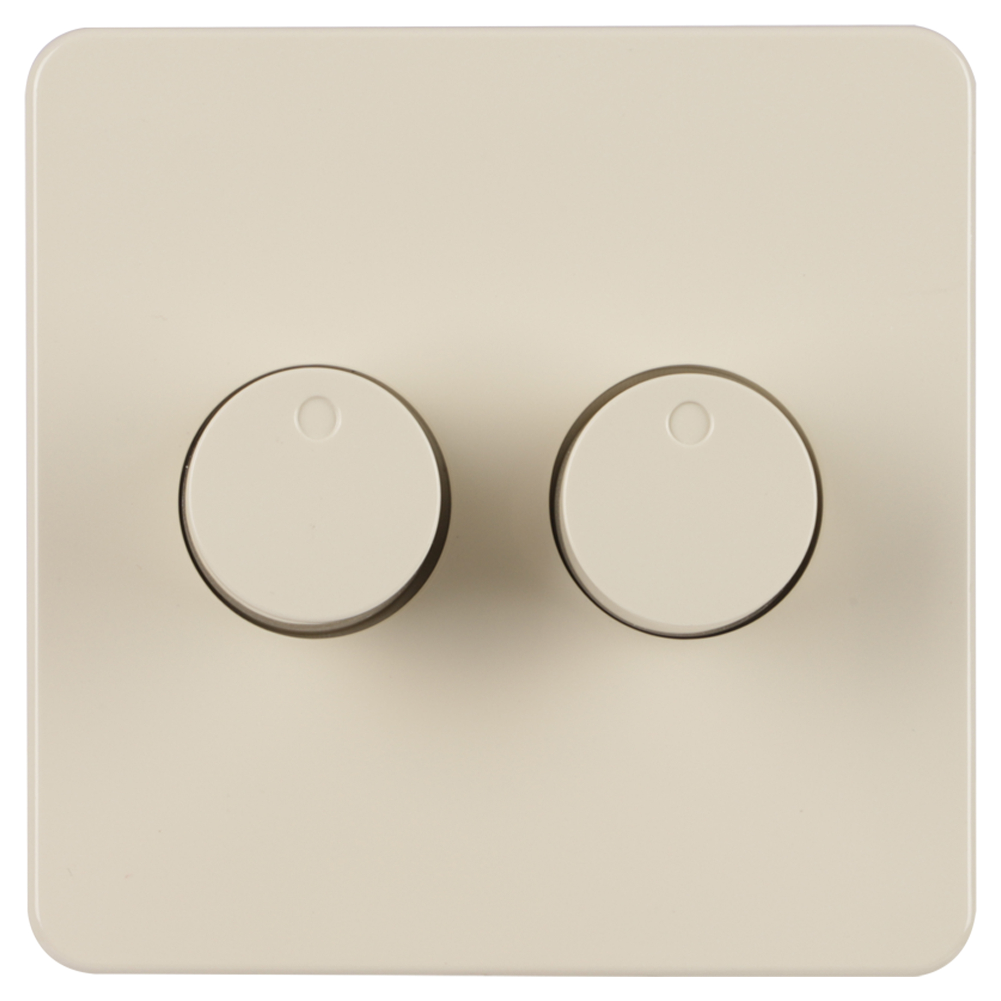 CENTRAALPLAAT - INBOUW - MET KNOP - DUODIMMER - TBV PEHA STANDARD - CREME