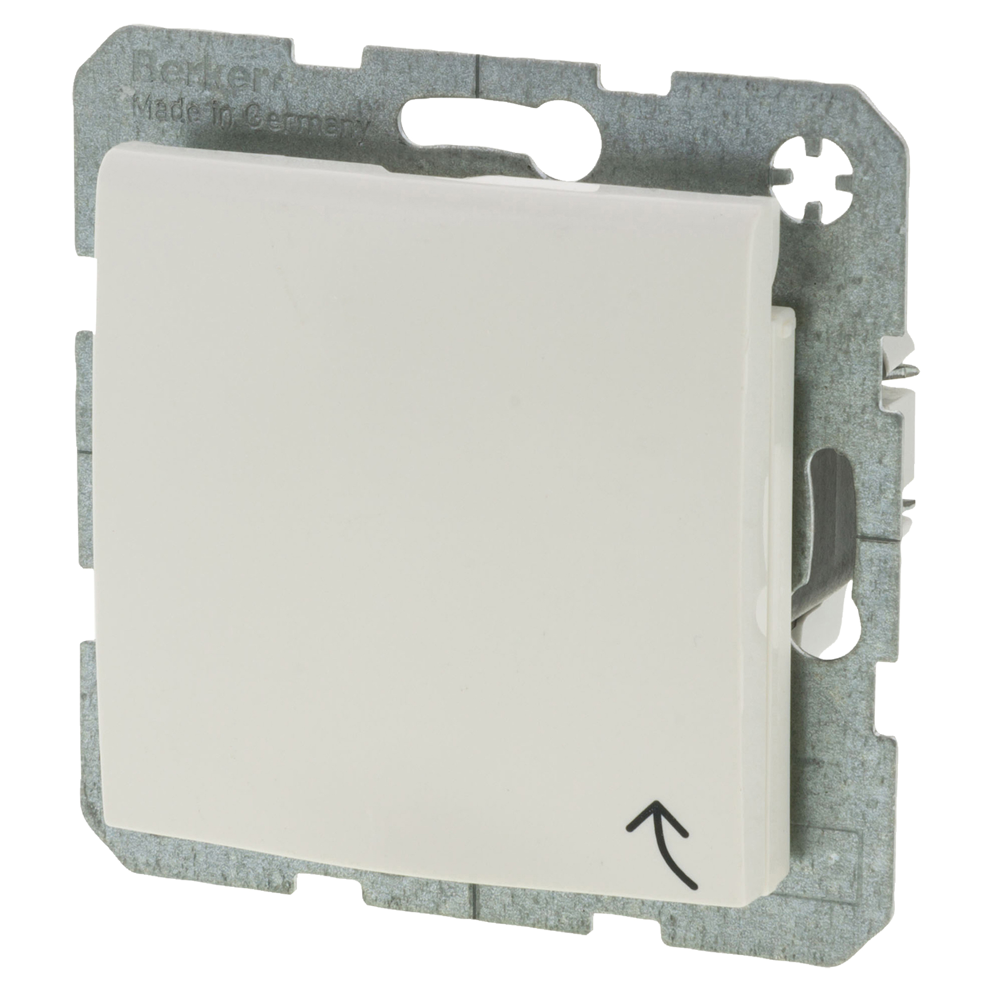 BERKER S1 CONTACTDOOS - INBOUW - 1-VOUDIG - RANDAARDE - MET KLEP - POLARWIT