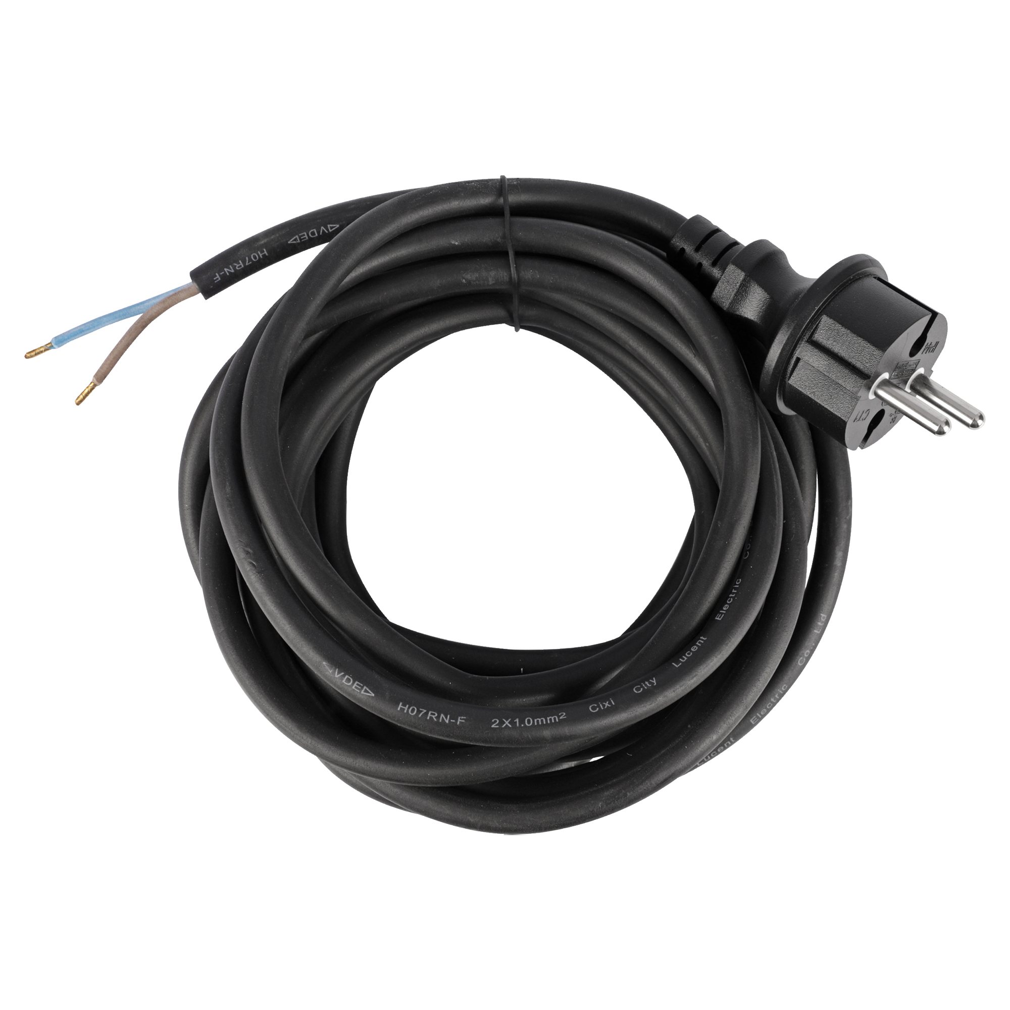 Q-LINK AANSLUITSNOER - MAX 2500W - 2 X 1.0 MM² - 5 M - ZWART