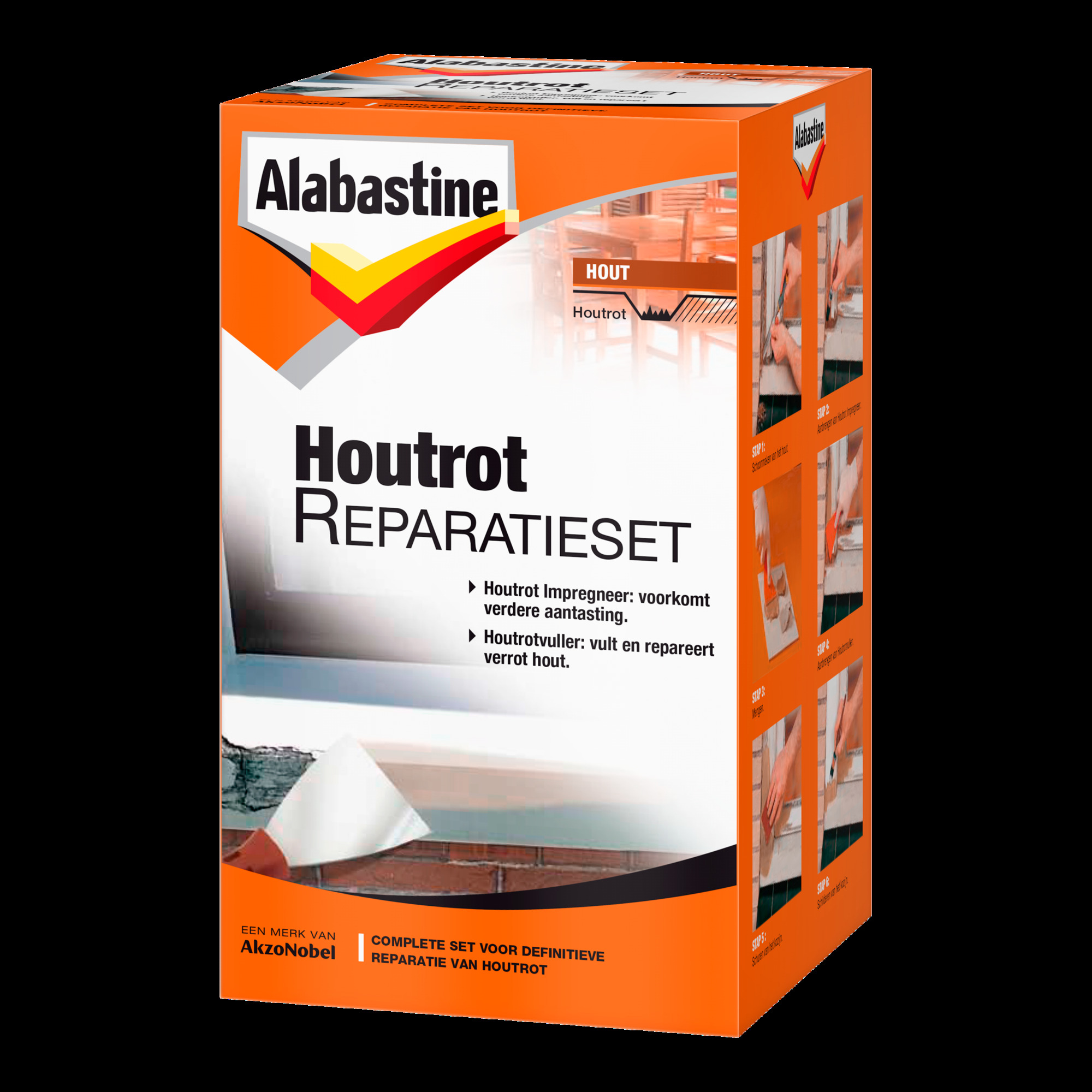 ALAB. HOUTROT REPARATIESET 500GR