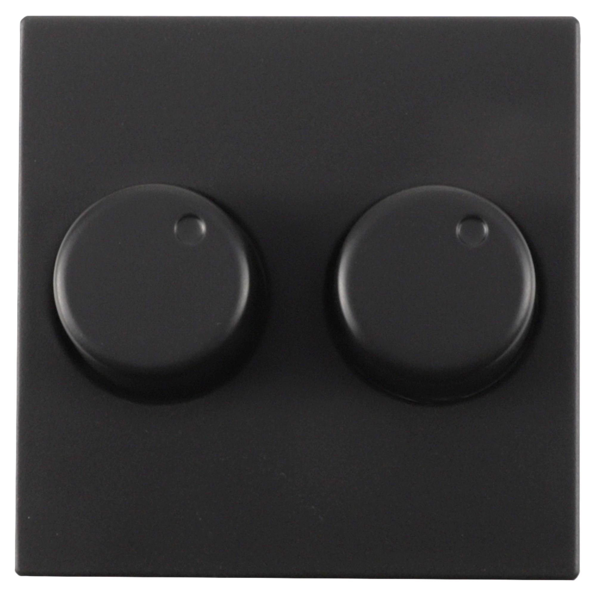 GIRA E2 CENTRAALPLAAT - MET KNOP - VOOR DUO DIMMER - ZWART