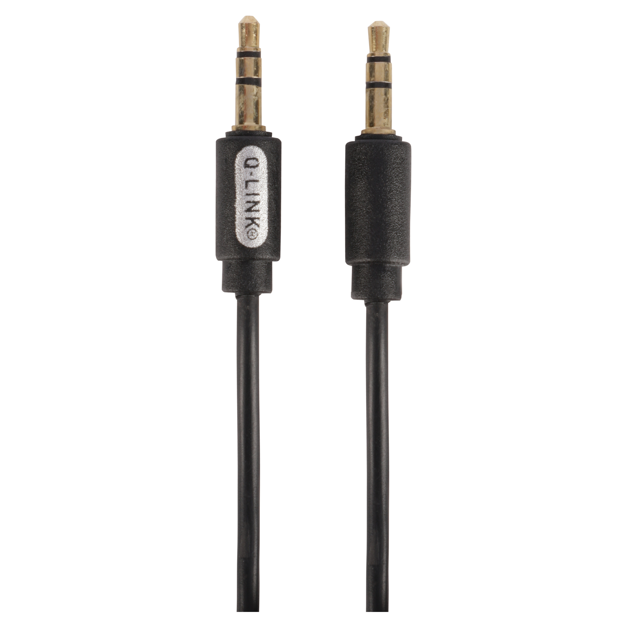 Q-LINK STEREO KABEL - 3.5 MM - MALE-MALE - ZWART - 1.5 M