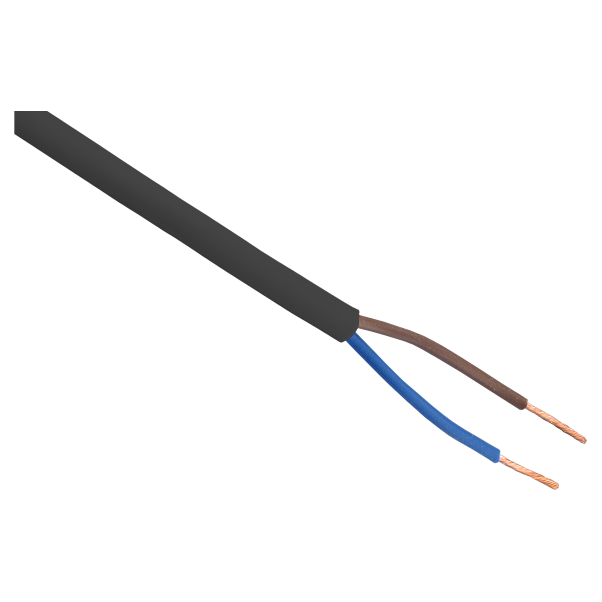 HUISHOUDSNOER - VMVS - BELASTBAAR TOT 1200W - 2 X 0.75 MM² - 5 M - ZWART