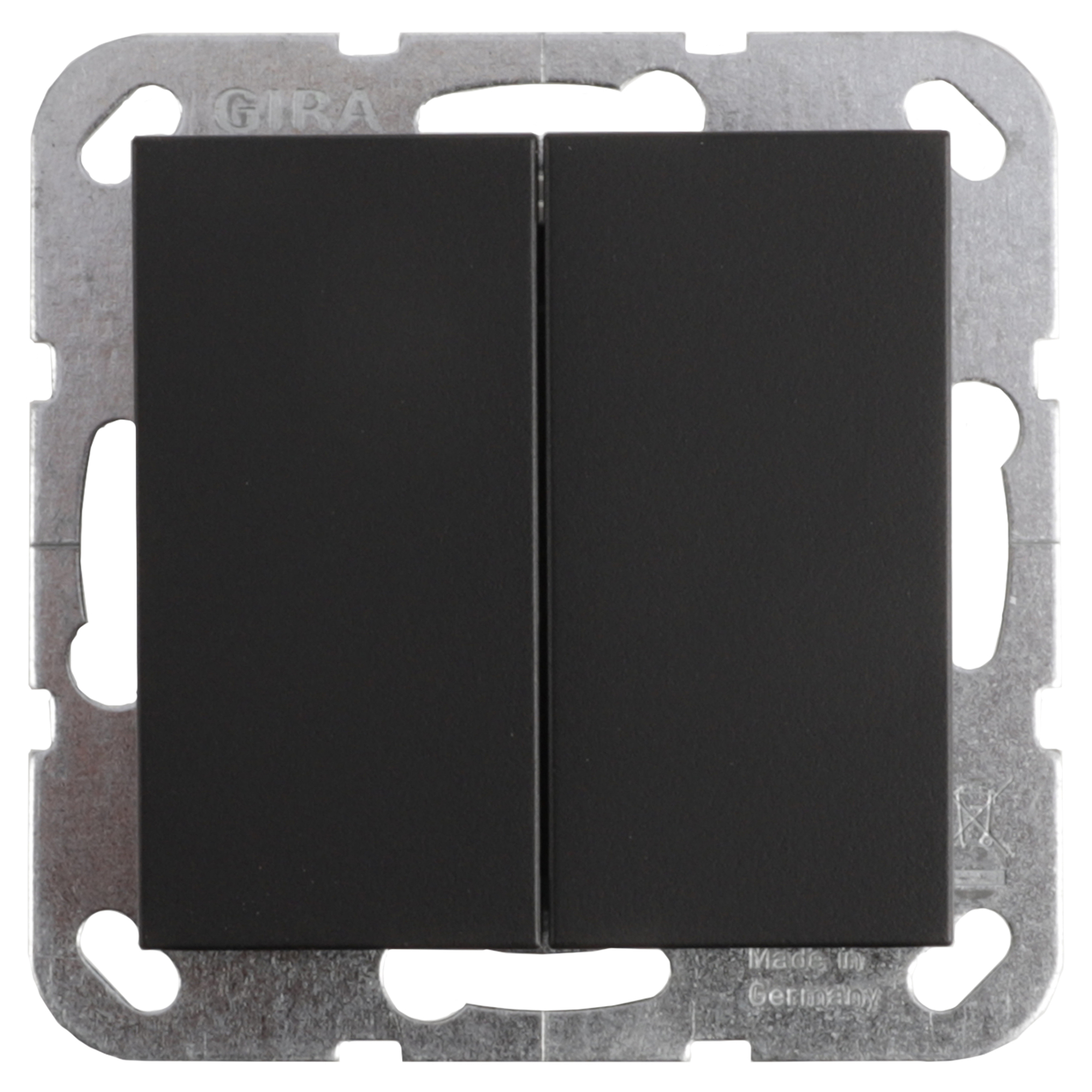 GIRA E2 SCHAKELAAR - INBOUW - SERIE - ZWART