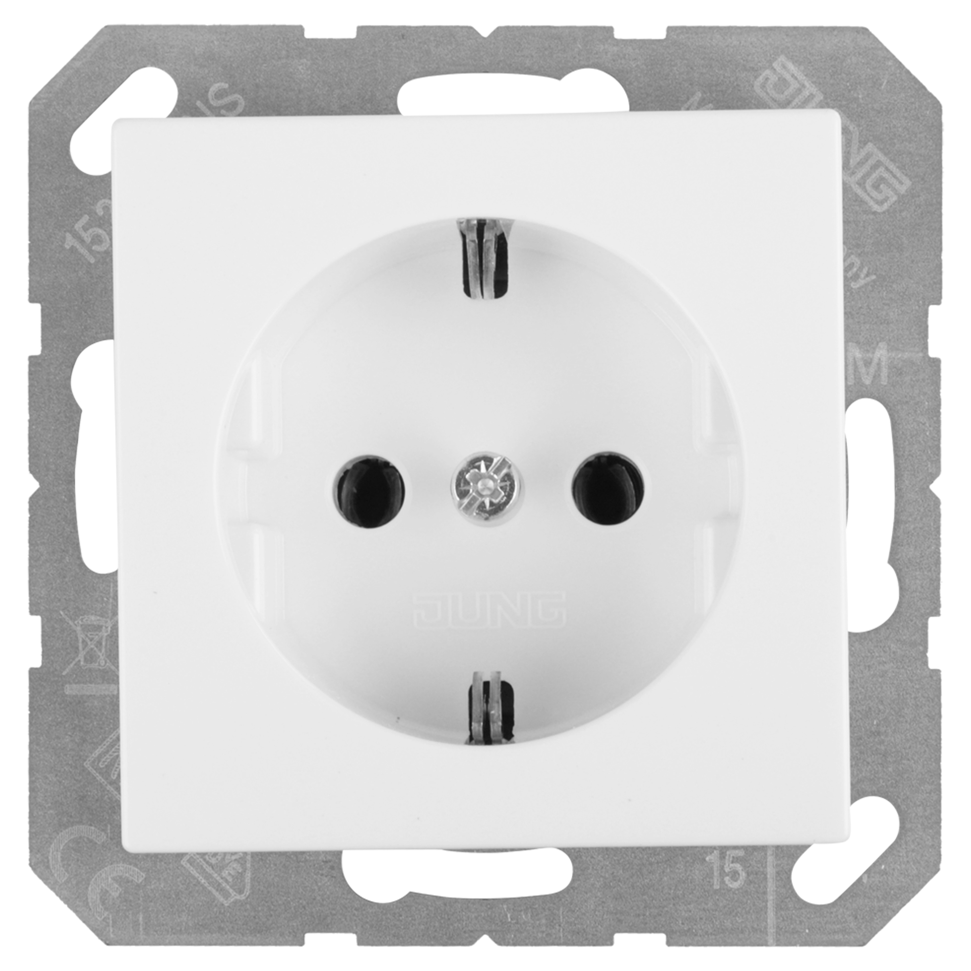 JUNG AS500 CONTACTDOOS - INBOUW - 1-VOUDIG - RANDAARDE - POLARWIT