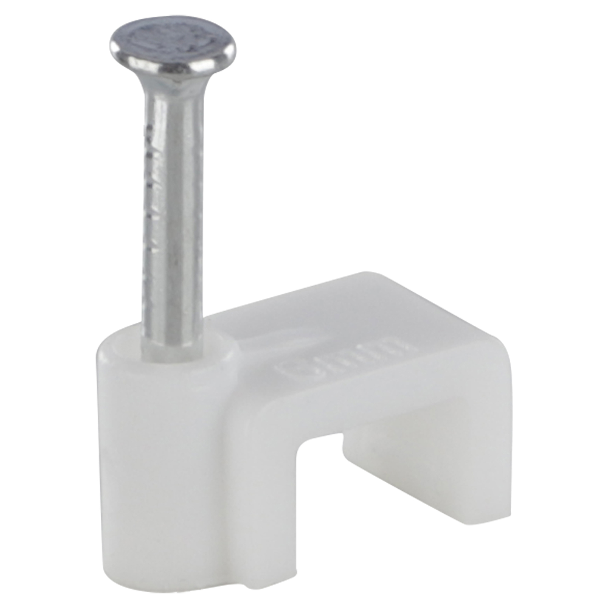 Q-LINK KABELCLIP - PLAT - 6 MM - WIT