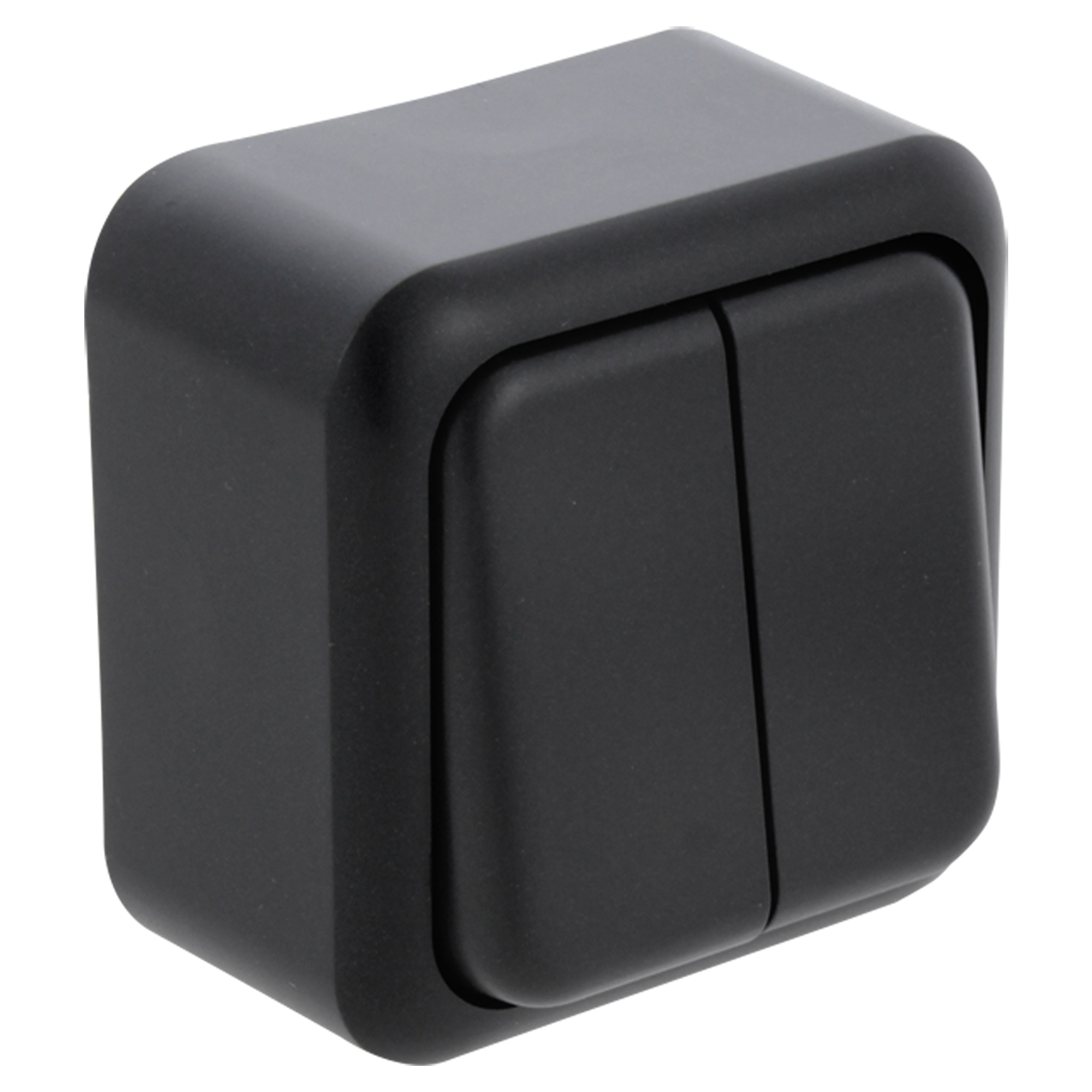 Q-LINK SCHAKELAAR - OPBOUW - SERIE - ZWART