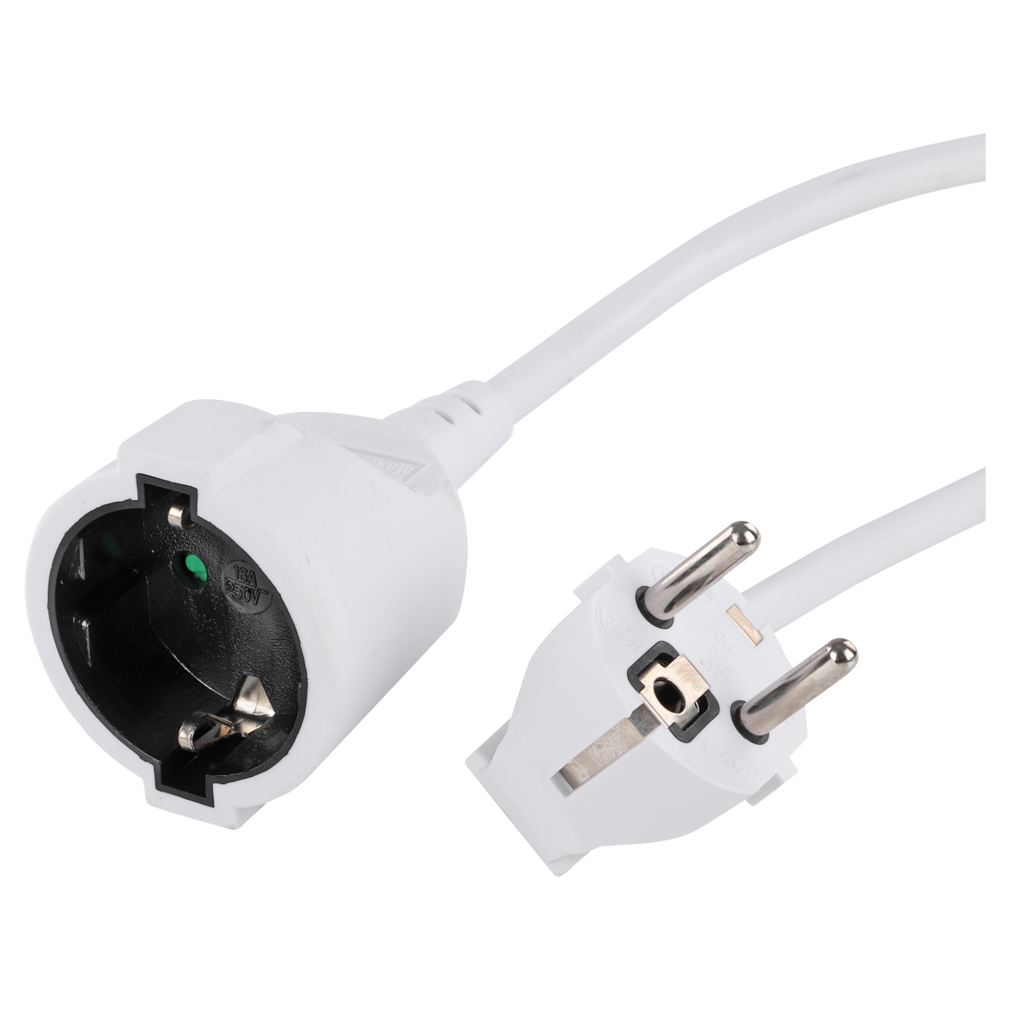 Q-LINK VERLENGSNOER - RANDAARDE - 3 X 1.5 MM² - 5 M - WIT