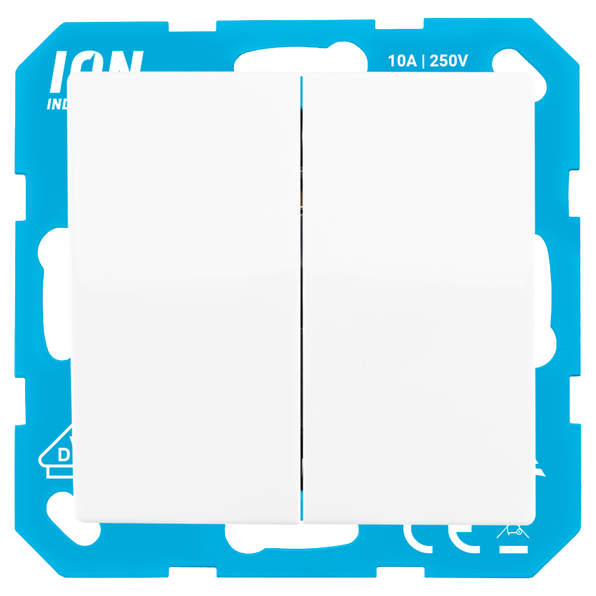 ION INDUSTRIES E1 SCHAKELAAR - INBOUW - WISSEL/WISSEL - ALPIN WIT