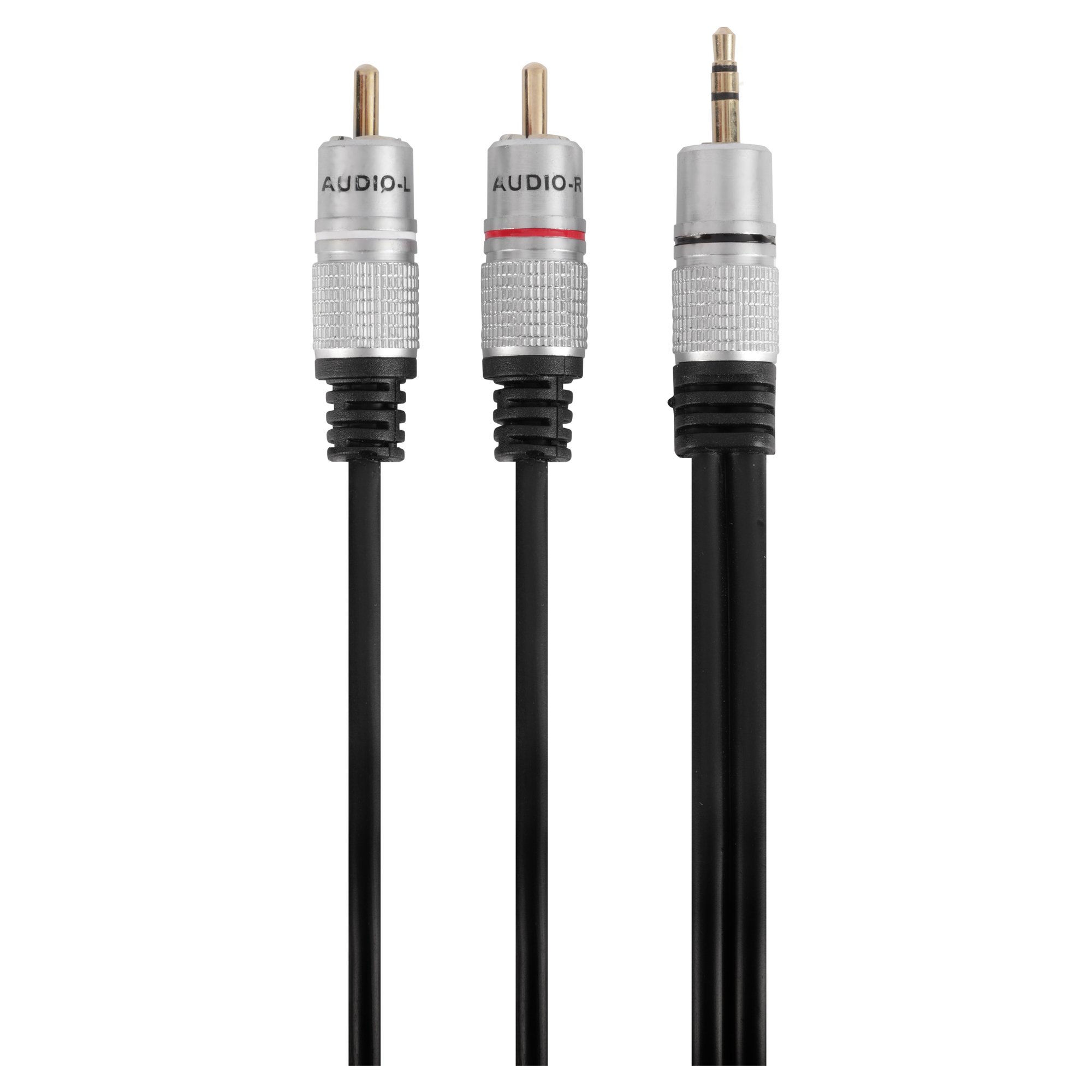 Q-LINK TULP/STEREO KABEL - 2 RCA/ST 3.5MM - ZWART - 2 M