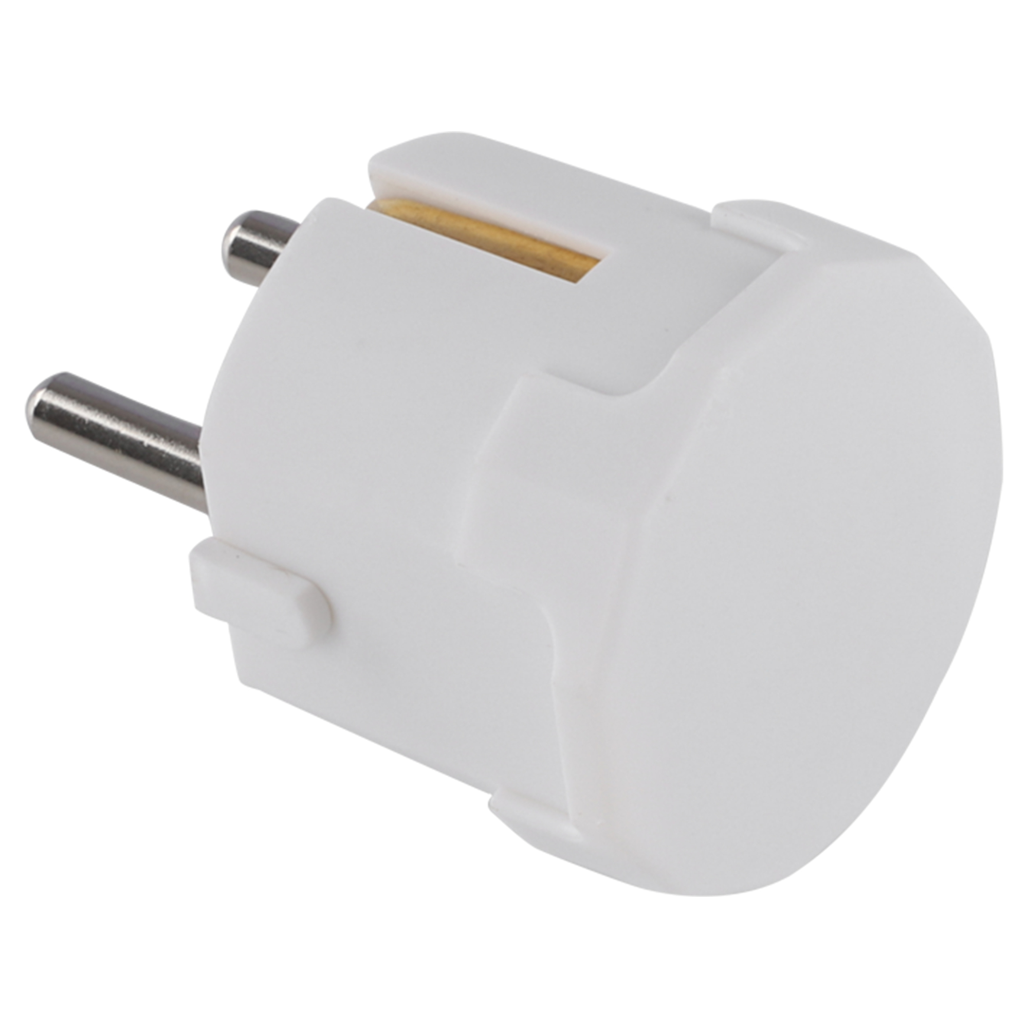 STEKKER - RANDAARDE - 10/16A - MET ONDER-INVOER - WIT