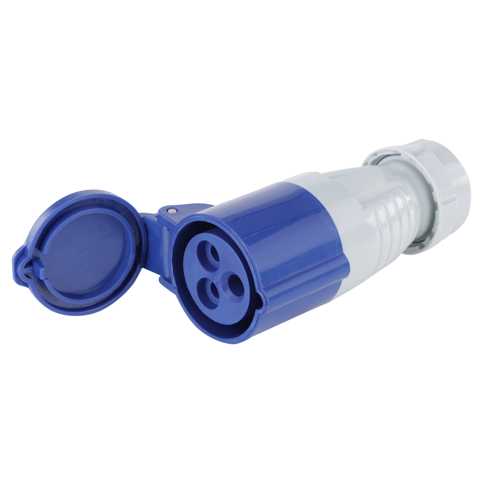 Q-LINK CONTRASTEKKER - 2-POLIG + AARDE - 16A - BLAUW