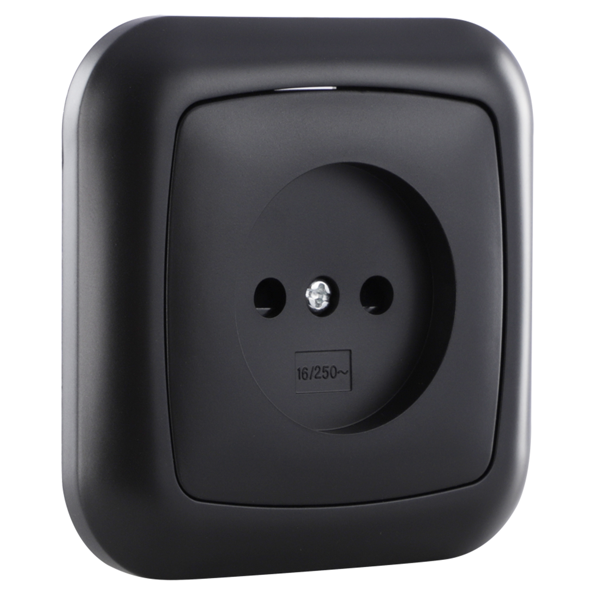 Q-LINK CONTACTDOOS - INBOUW - 1-VOUDIG - MET AFDEKRAAM - MET AANRAAKBEVEILIGING - ZWART