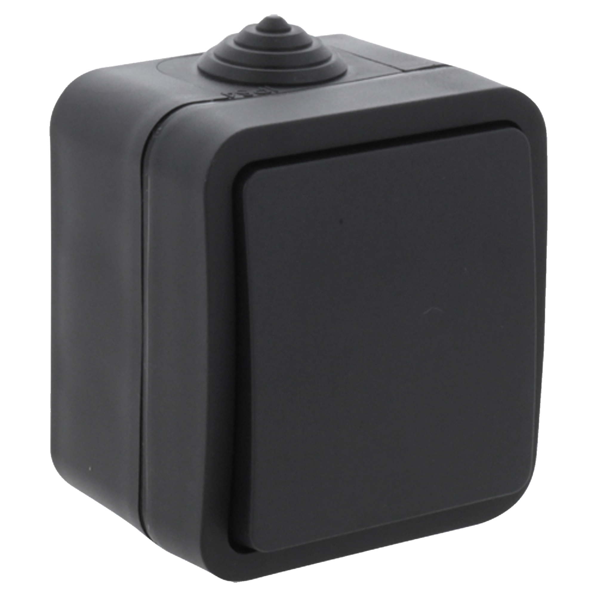 Q-LINK SCHAKELAAR - OPBOUW - WISSEL - SPATWATERDICHT IP54 - ZWART