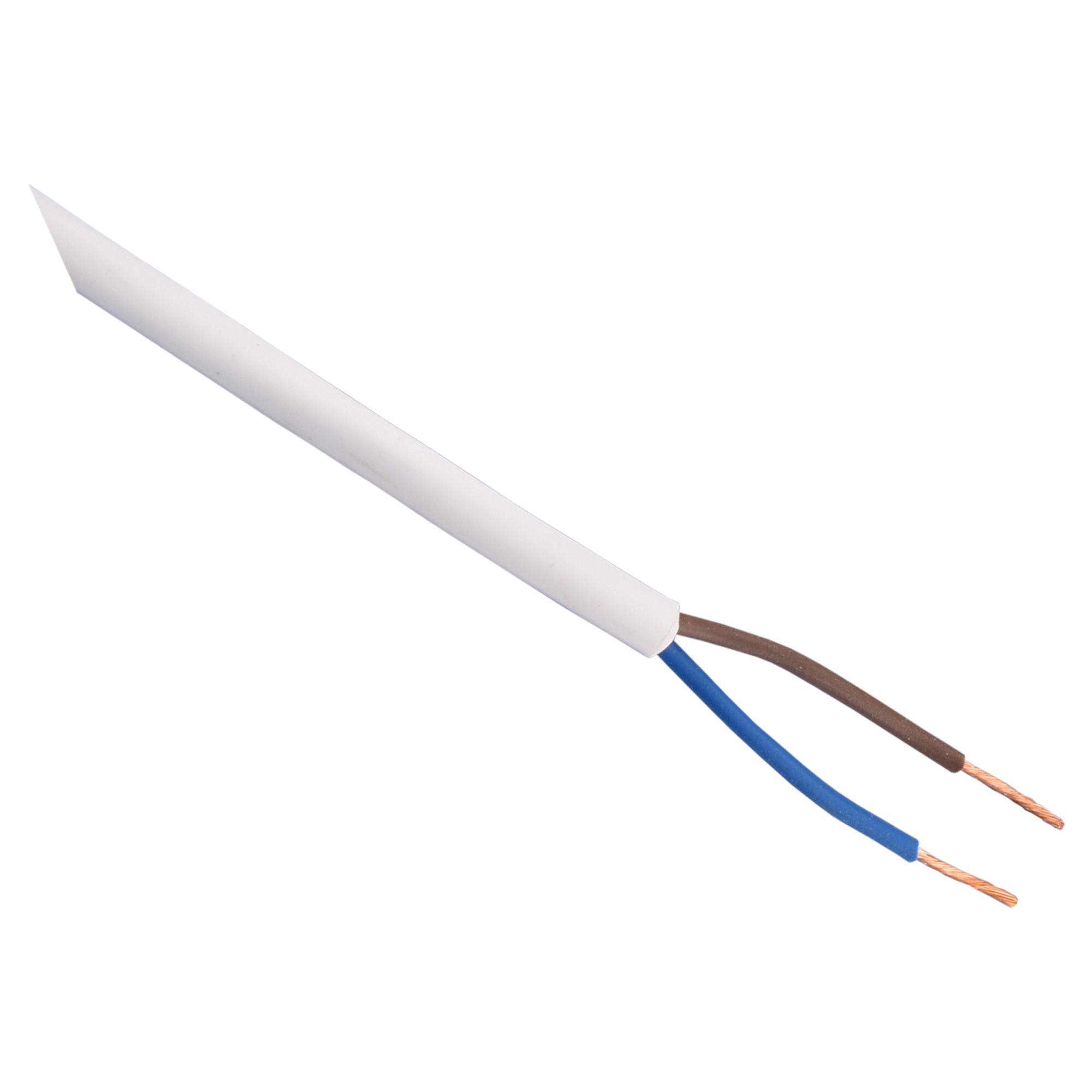 HUISHOUDSNOER - VMVS - BELASTBAAR TOT 1200W - 2 X 0.75 MM² - 10 M - WIT
