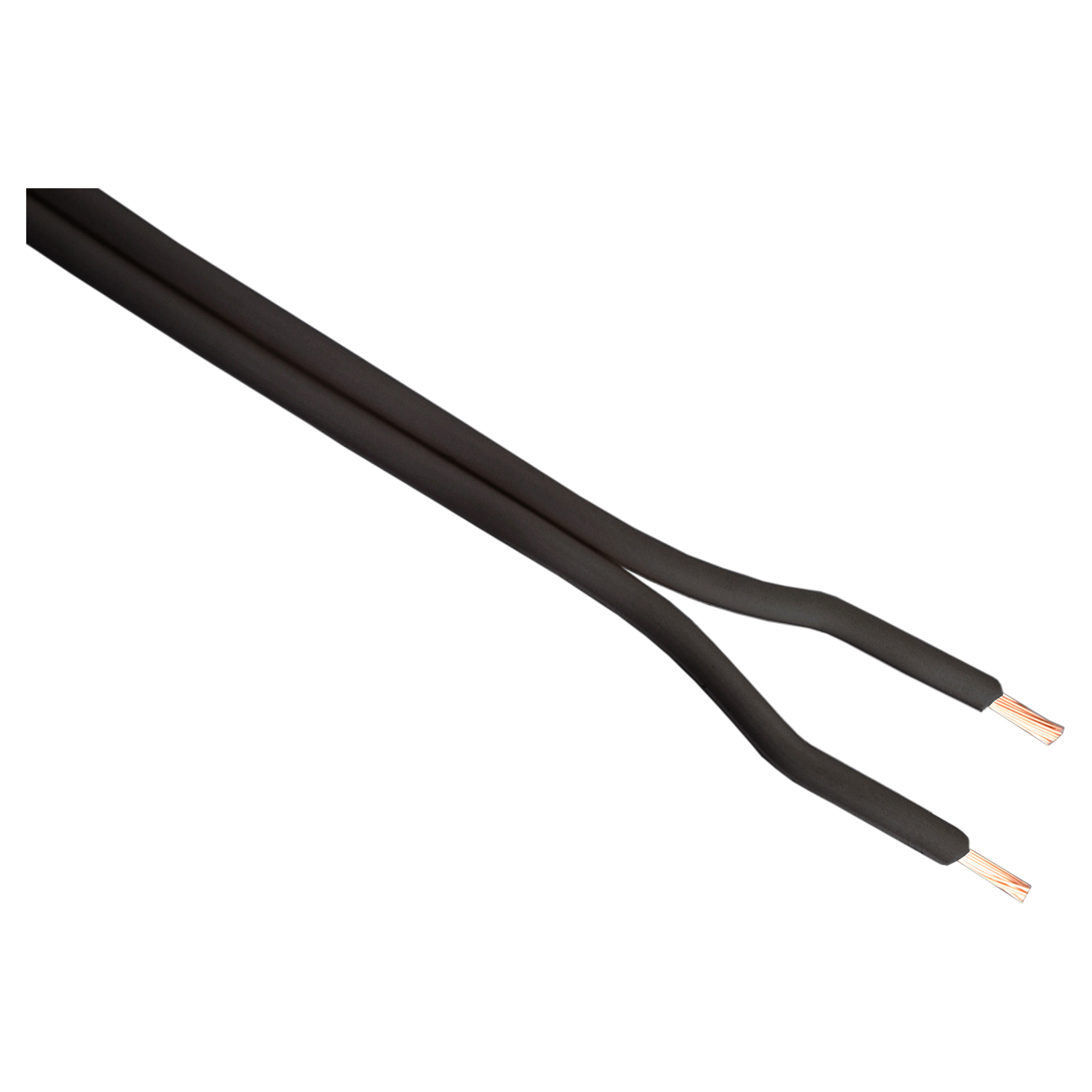 TWEELINGSNOER - ZWAKSTROOM TOT 42 VOLT - 2 X 0,75 MM² - 10 M - ZWART