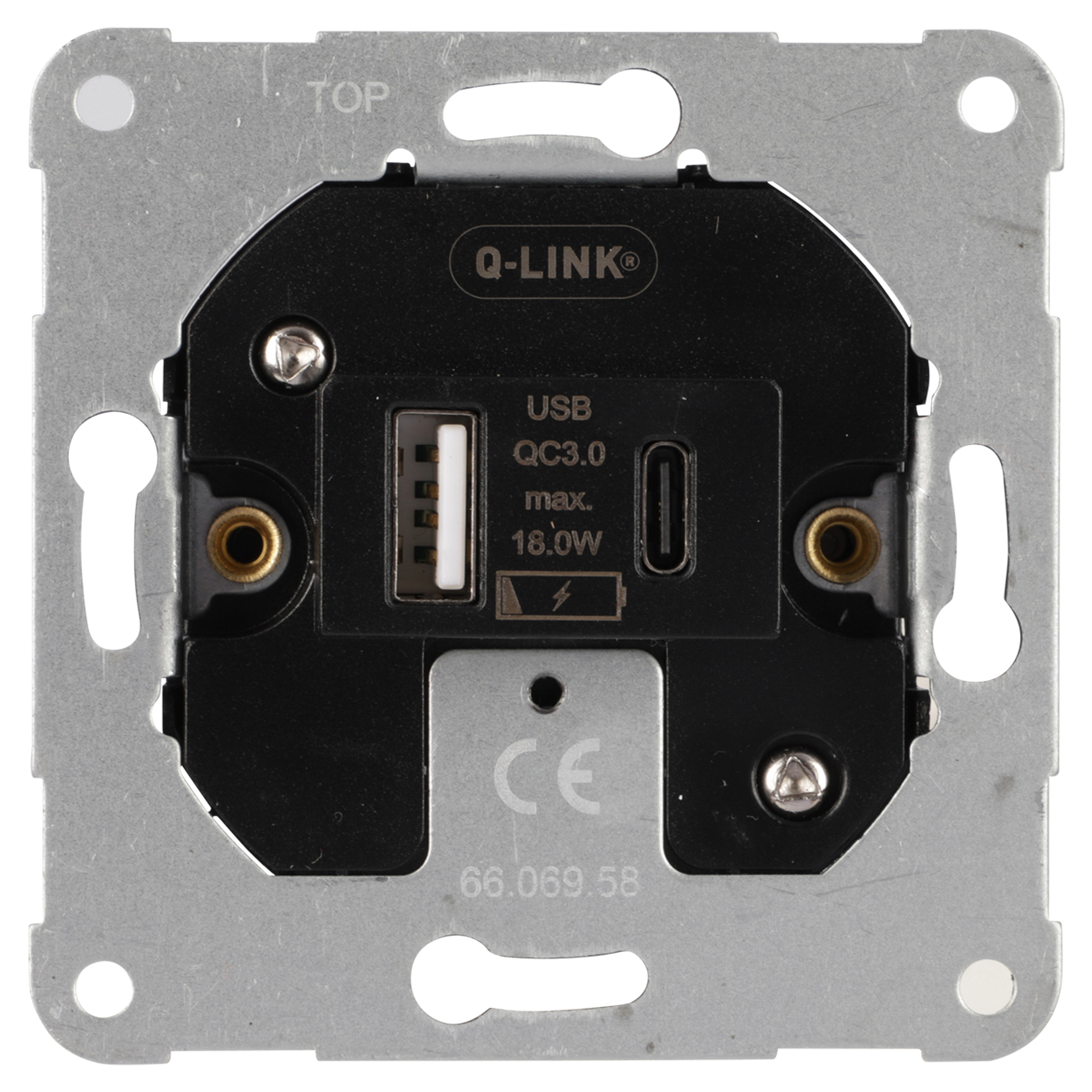 Q-LINK CHARGER ELEMENT - INBOUW - USB A/C - UNIVERSEEL