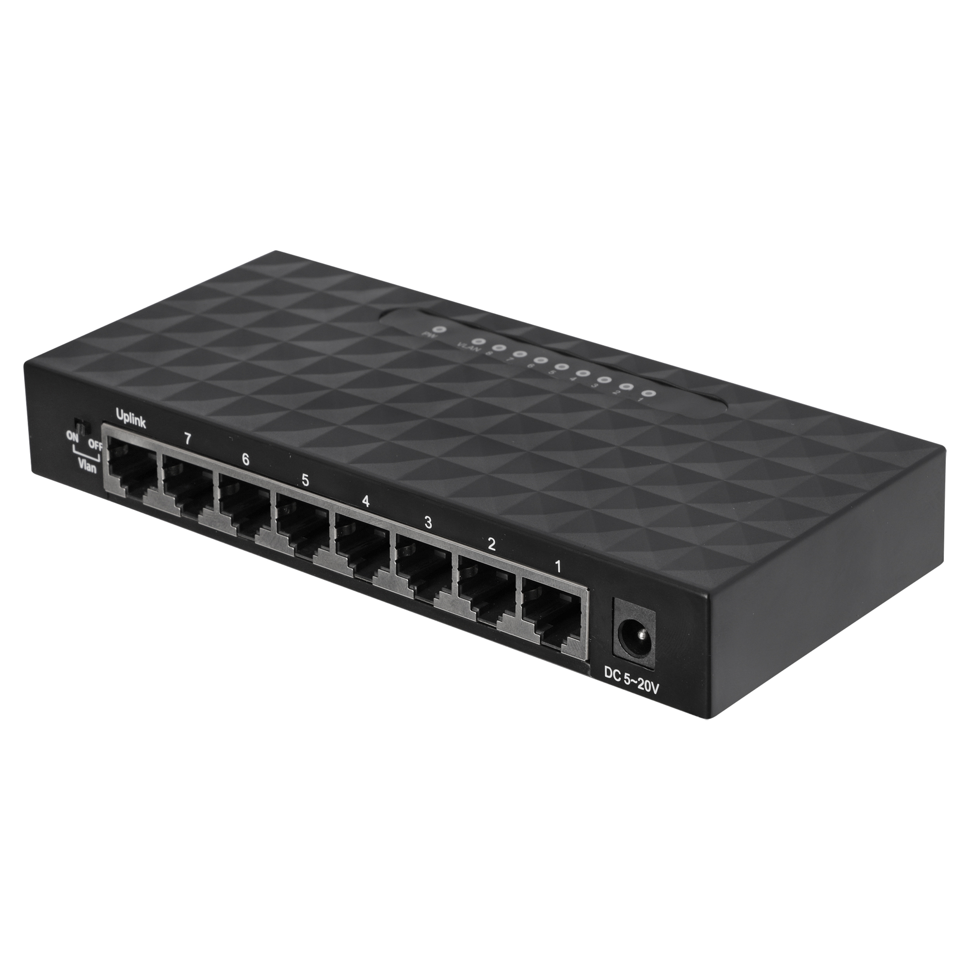 Q-LINK NETWERKSWITCH - 8-POORTEN - 1000 MBPS - 230V - ZWART