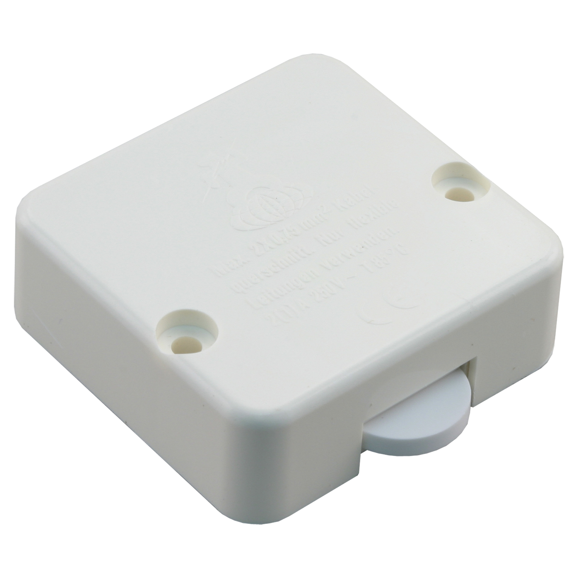 Q-LINK KASTSCHAKELAAR - ENKELPOLIG - 54 X 18 X 58 MM - WIT