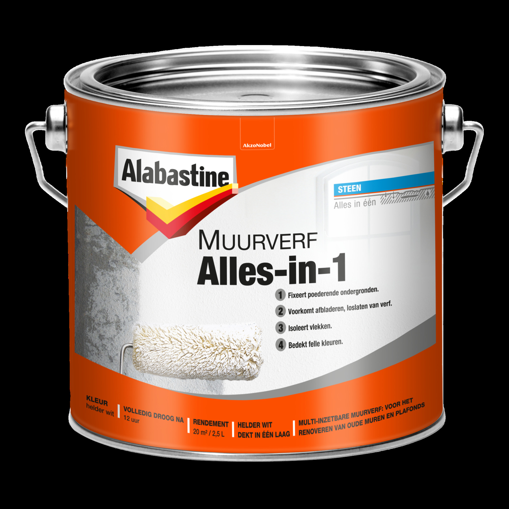 ALAB. 2IN1 MUURVERF RENO 2,5LTR - Afbeelding 2