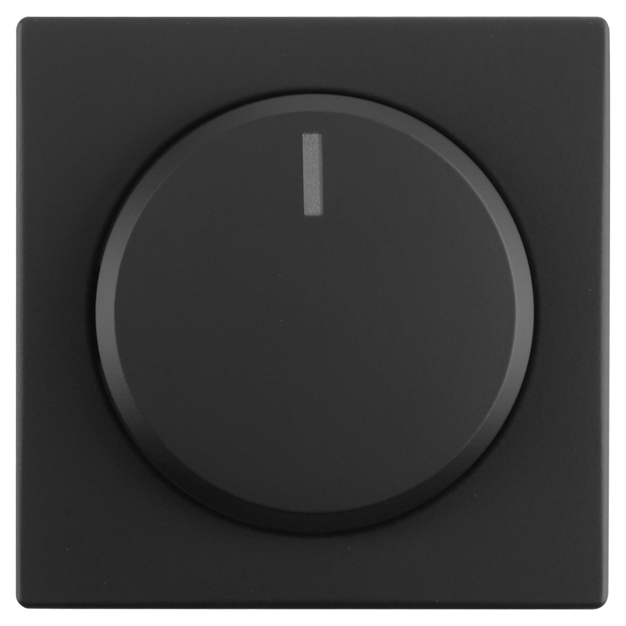 BUSCH-JAEGER FUTURE LINEAR CENTRAALPLAAT - MET KNOP - TBV DIMMER - ZWART