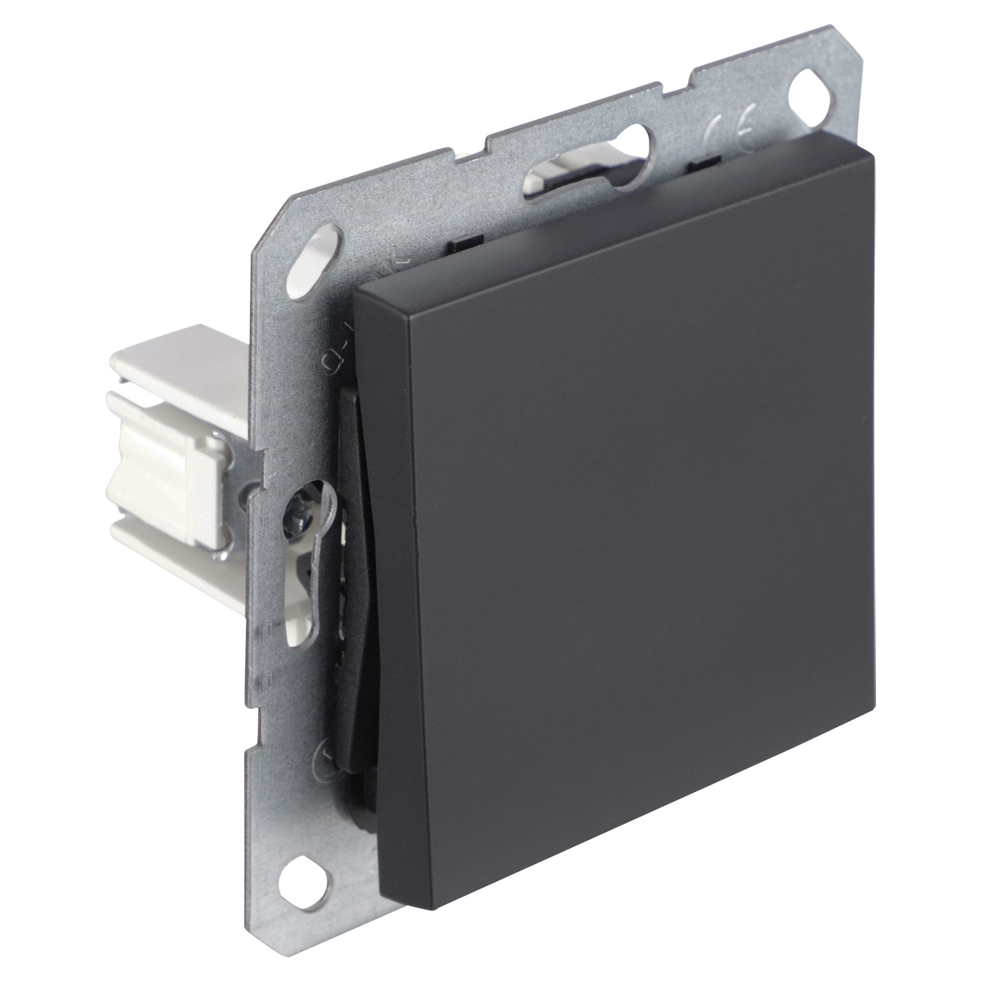 Q-LINK S-LINE SCHAKELAAR - INBOUW - IMPULS - MAAK/VERBREEK - ZWART