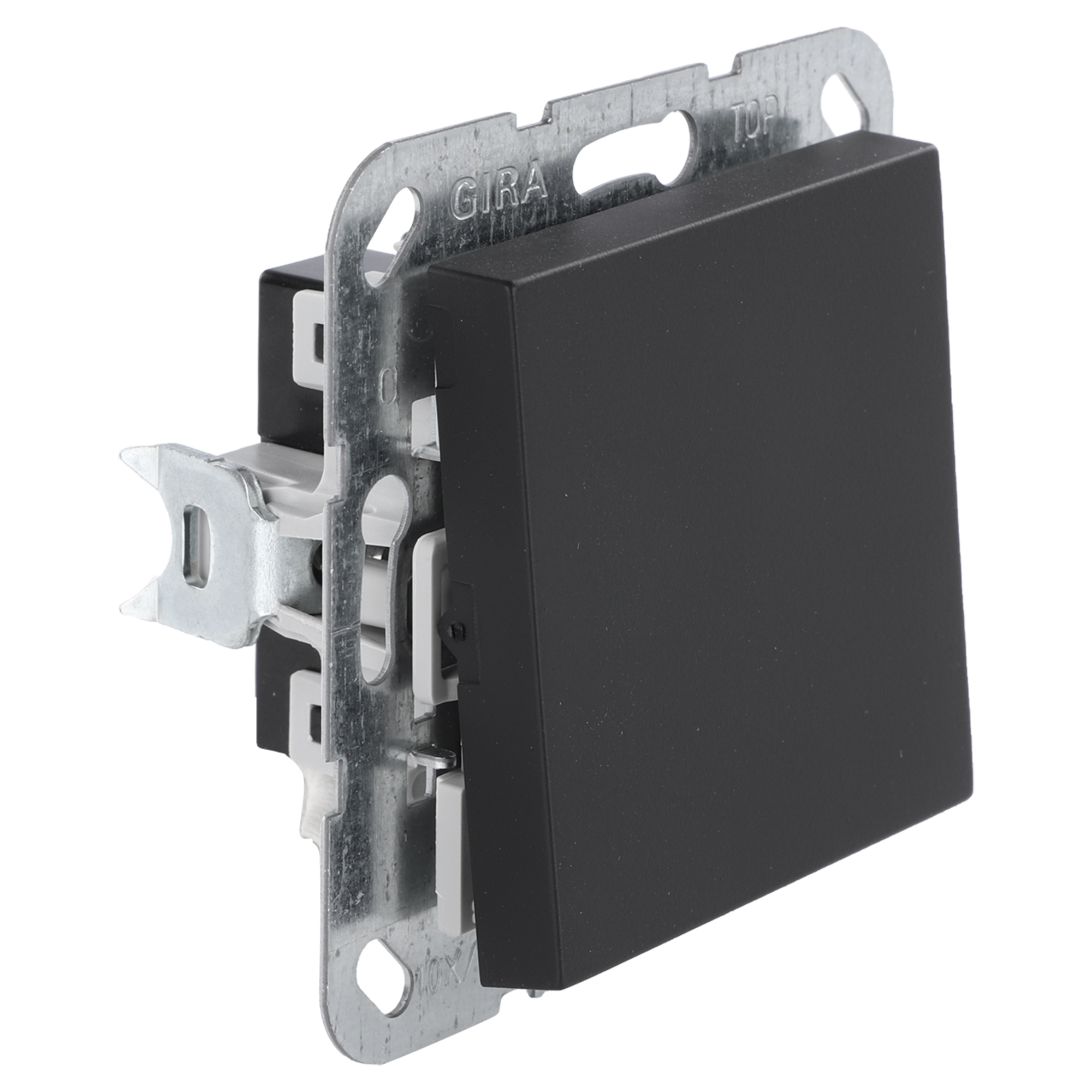 GIRA E2 SCHAKELAAR - INBOUW - KRUIS - ZWART