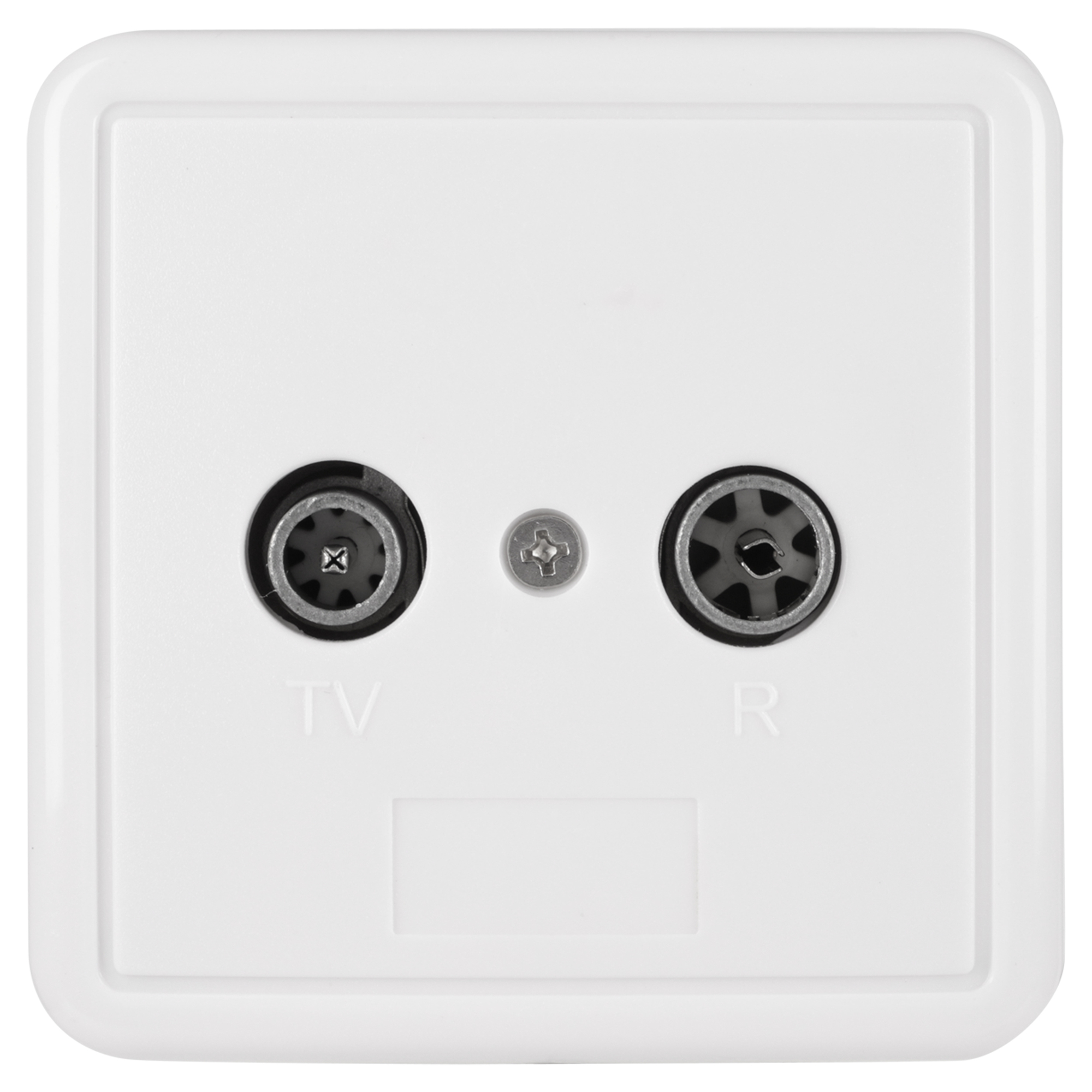 Q-LINK COAX CONTACTDOOS - RADIO/TV - EIND/RIJG - OPBOUW - WIT