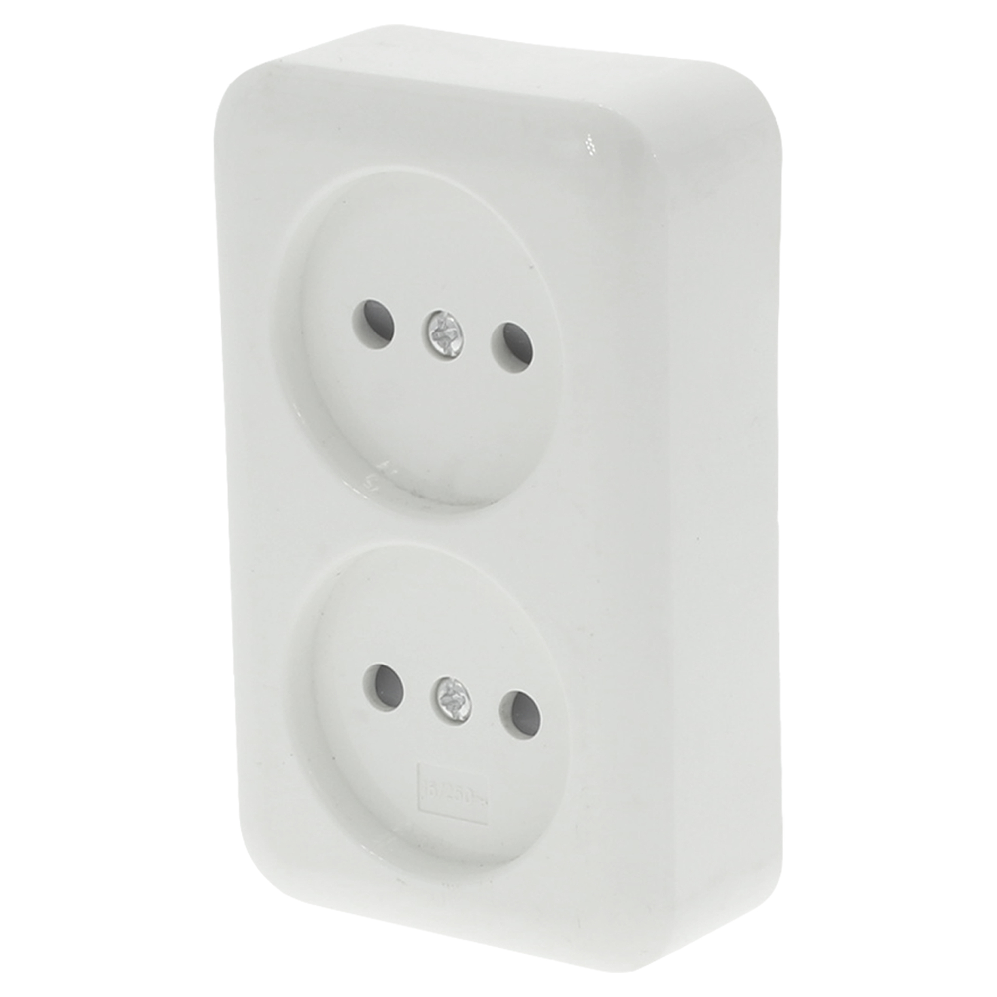 Q-LINK CONTACTDOOS - OPBOUW - 2-VOUDIG - MET AANRAAKBEVEILIGING - POLARWIT