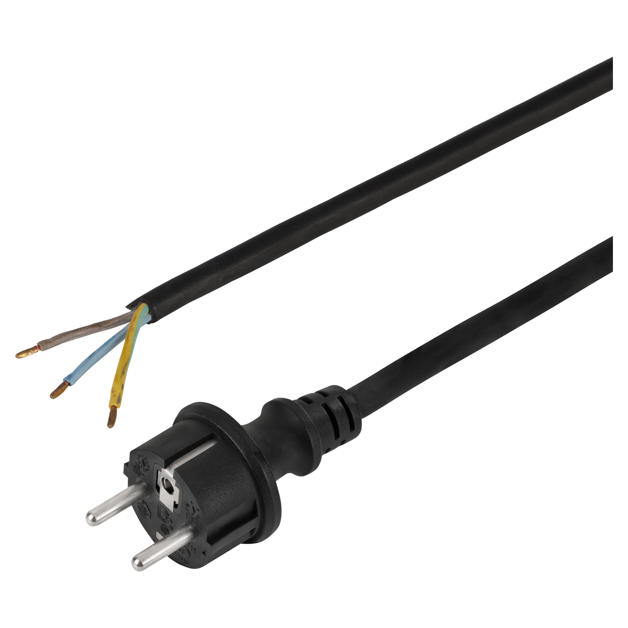 Q-LINK AANSLUITSNOER RANDAARDE - 3500W - 3 X 1.5 MM² - 5 M - ZWART