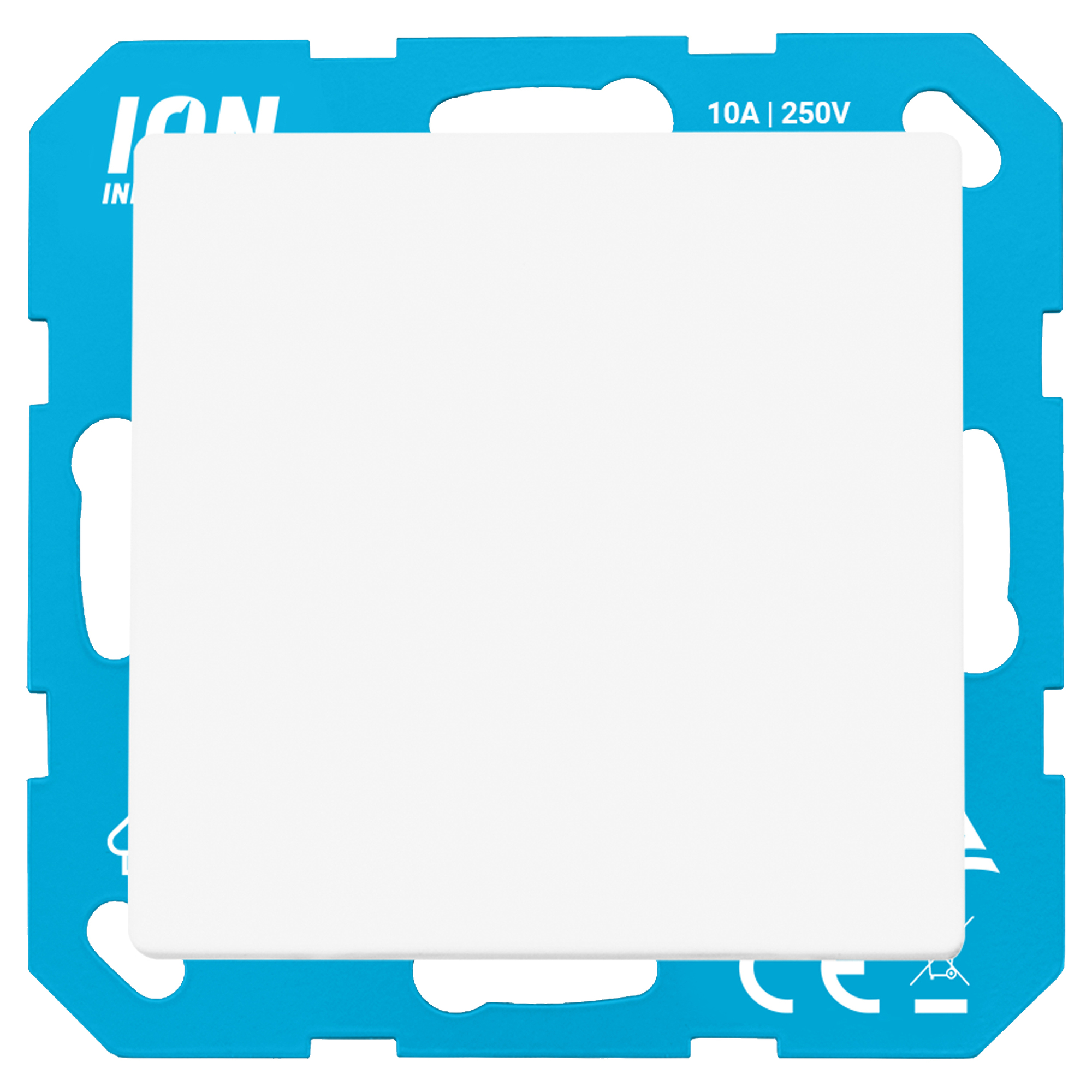 ION INDUSTRIES V1/J1 SCHAKELAAR - INBOUW - KRUIS - ALPIN WIT