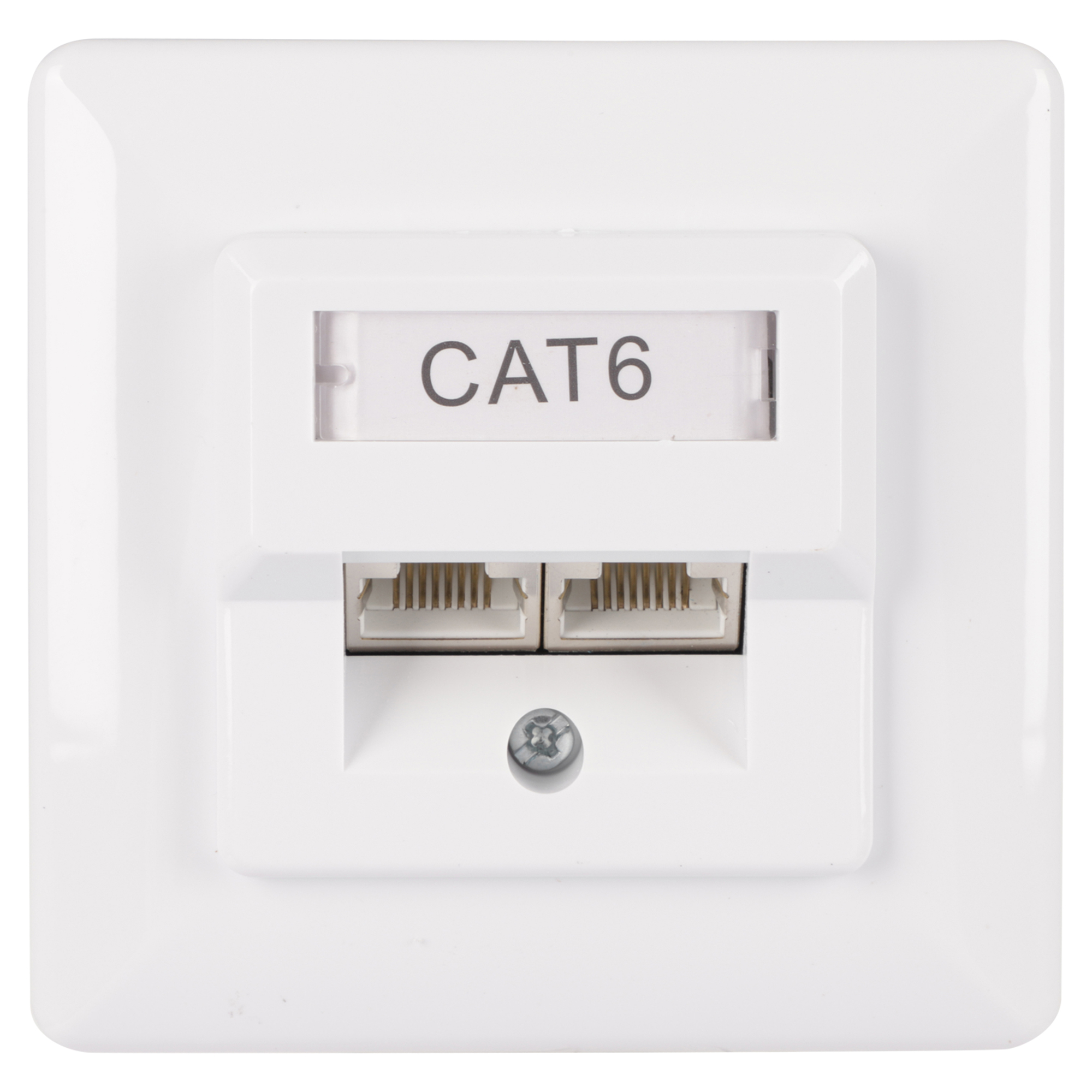 Q-LINK FTP CONTACTDOOS - INBOUW - 2-VOUDIG - RJ45 - CAT6 - KPN - WIT