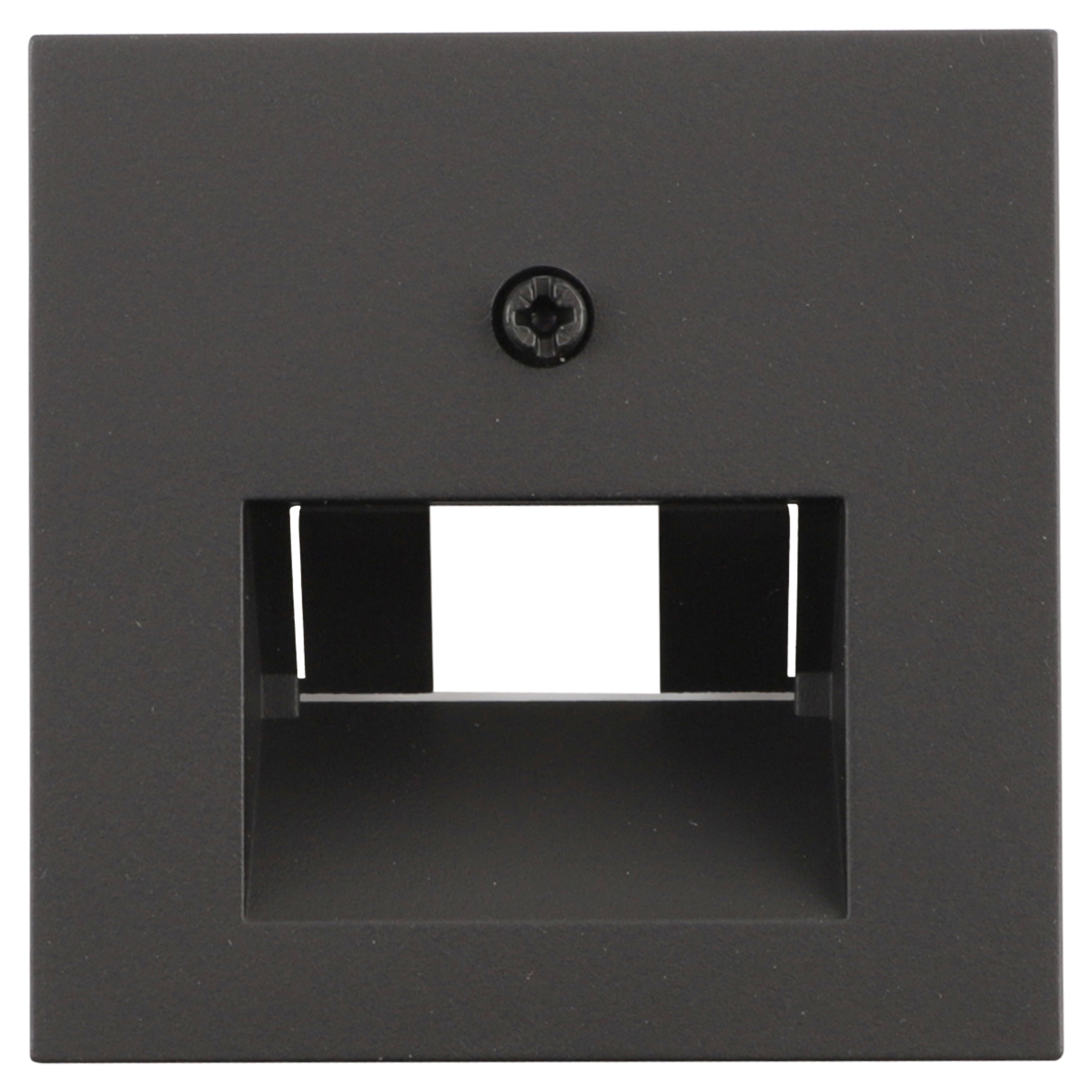GIRA E2 CENTRAALPLAAT - TELEFOON/DATA - 2 X 8-POLIG - ZWART