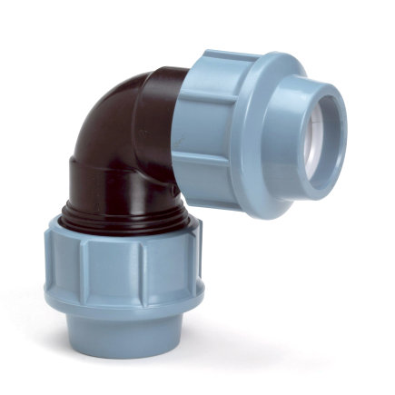 UNIDELTA KNIE 90°, 2X KLEM, 16 BAR, 32 MM