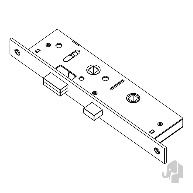 MAGNEET SMAL VRIJ & BEZET SLOT (MODEL 1099.4) ZWARTE VOORPLAAT T.B.V. STOMPE DEUR - Afbeelding 3