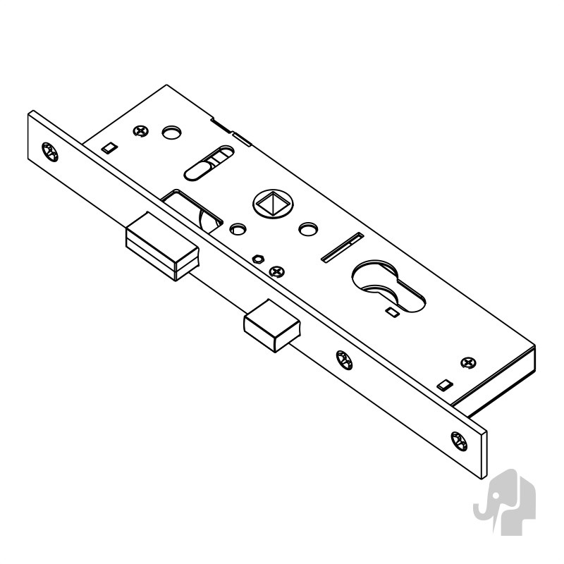 MAGNEET SMAL CILINDERSLOT (MODEL 1099.3) ZWARTE VOORPLAAT T.B.V. STOMPE DEUR - Afbeelding 3