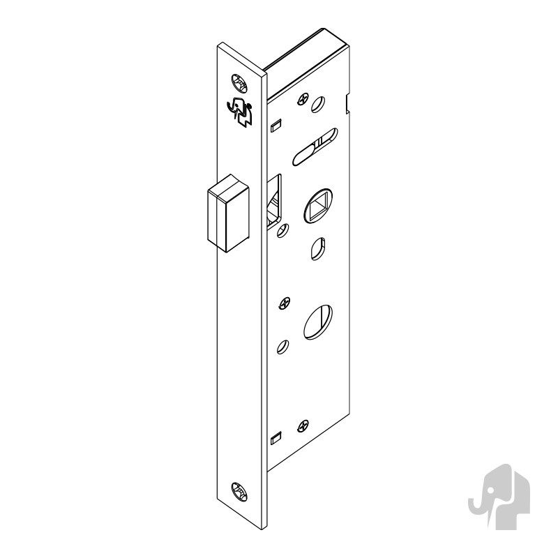 MAGNEET SMAL LOOPSLOT (MODEL 1099.0) ZWARTE VOORPLAAT T.B.V. STOMPE DEUR - Afbeelding 3
