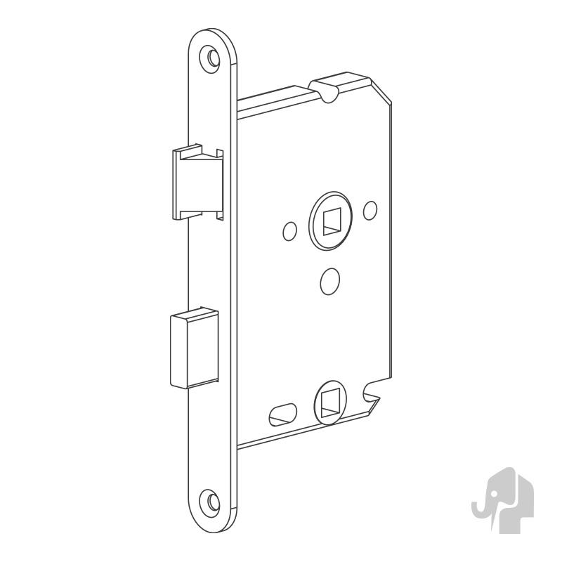 VRIJ & BEZET SLOT (MODEL 1264) RVS VOORPLAAT - Afbeelding 2