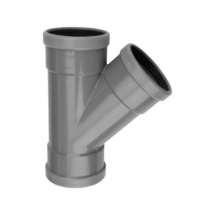 WAVIN WAFIX T-STUK 45°, PVC, 3X MANCHET, SN4, 160 MM